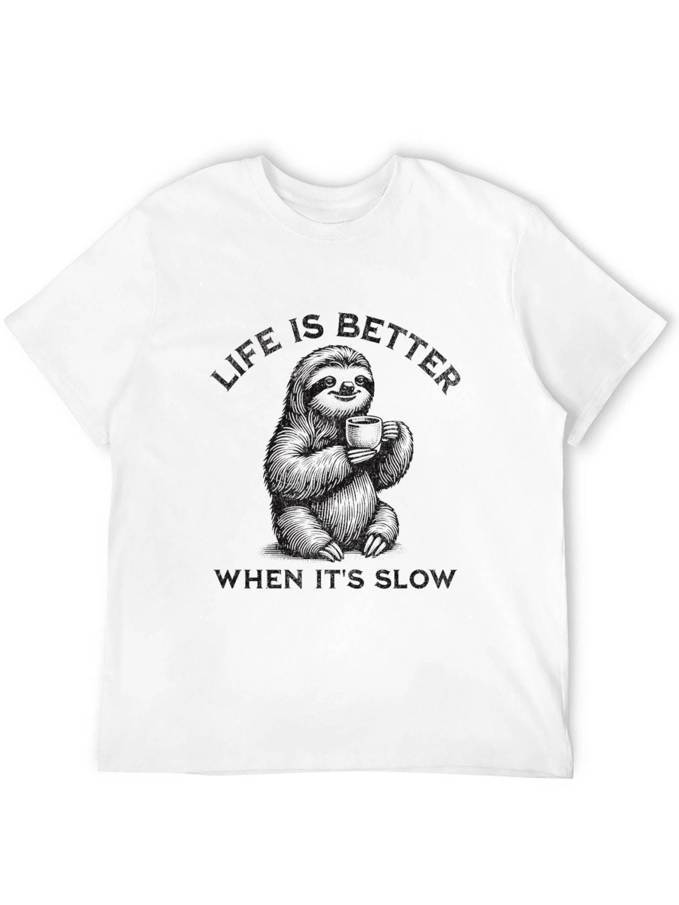 Sloth Coffee T-Shirt - Life Is Better Slow