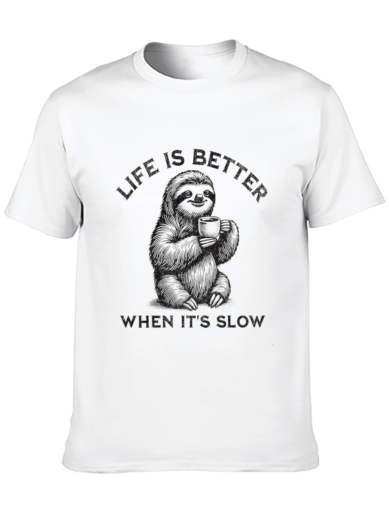 Sloth Coffee T-Shirt - Life Is Better Slow