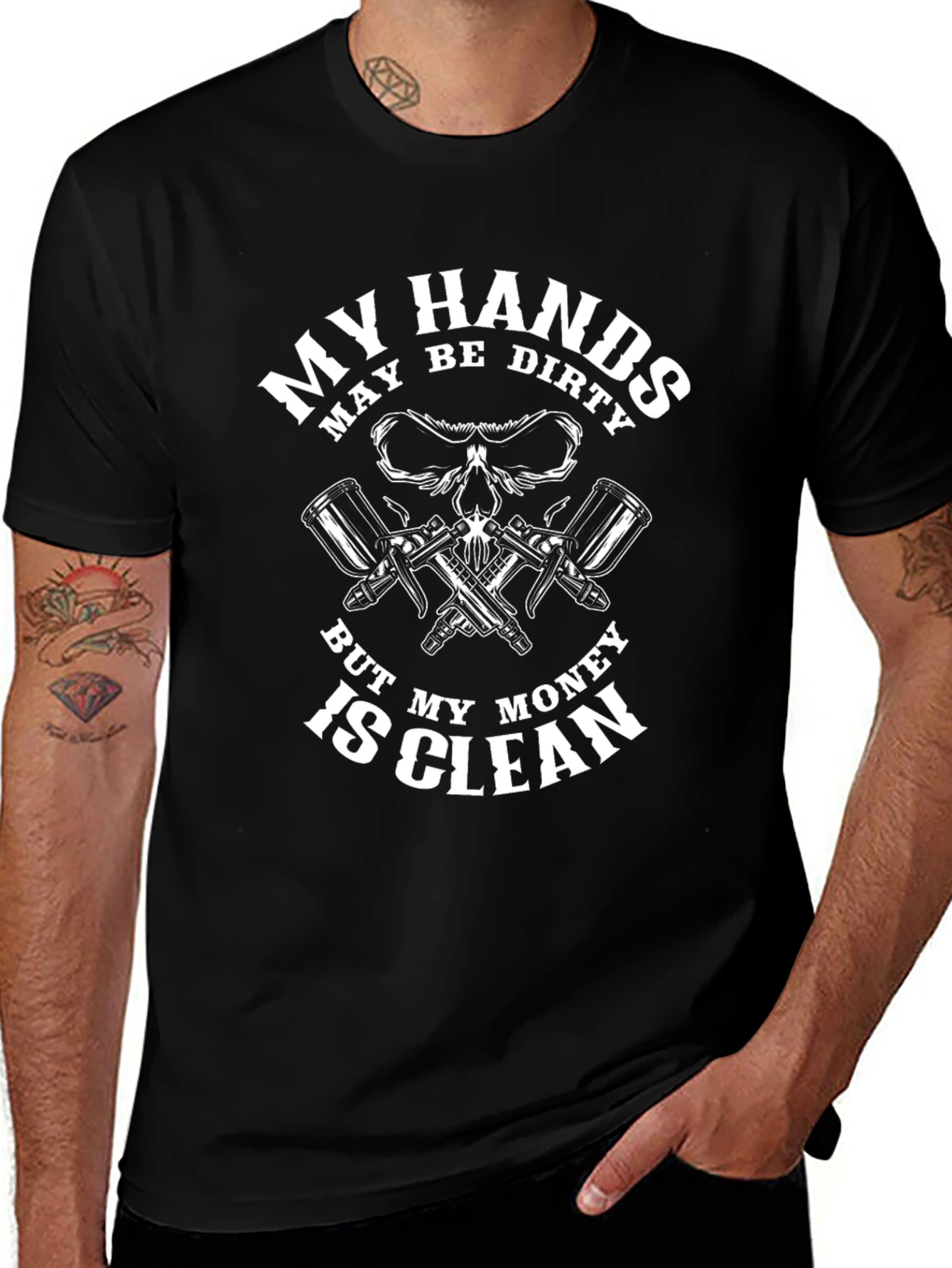 My Hands Dirty Money Clean Black T-Shirt