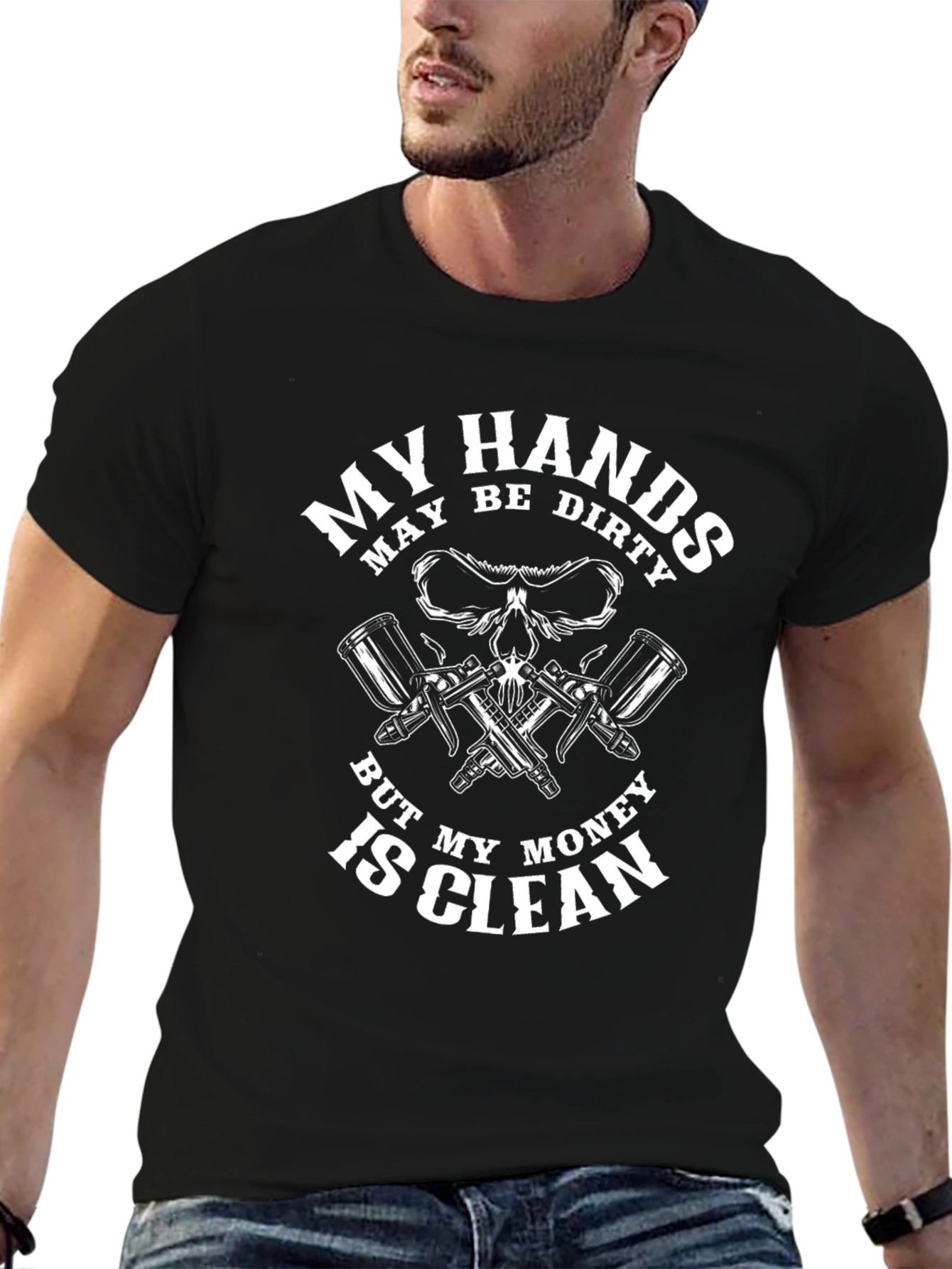 My Hands Dirty Money Clean Black T-Shirt