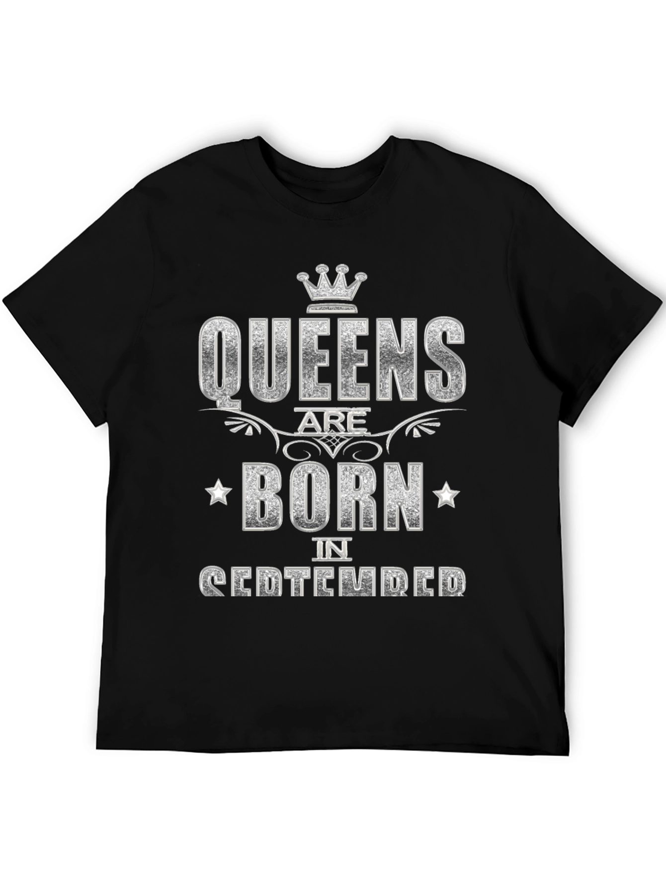 Queens Born in September Black T-Shirt