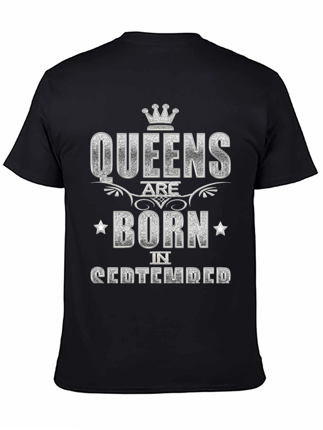 Queens Born in September Black T-Shirt