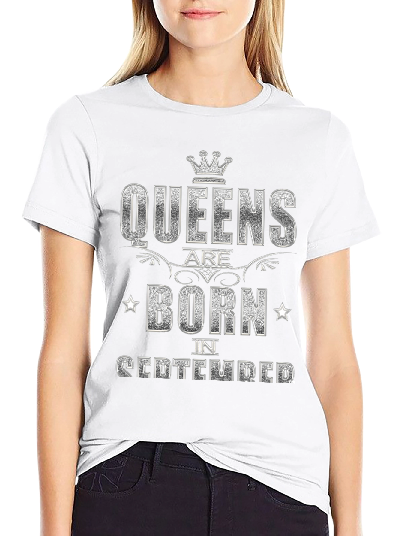 Queens Born in September Black T-Shirt