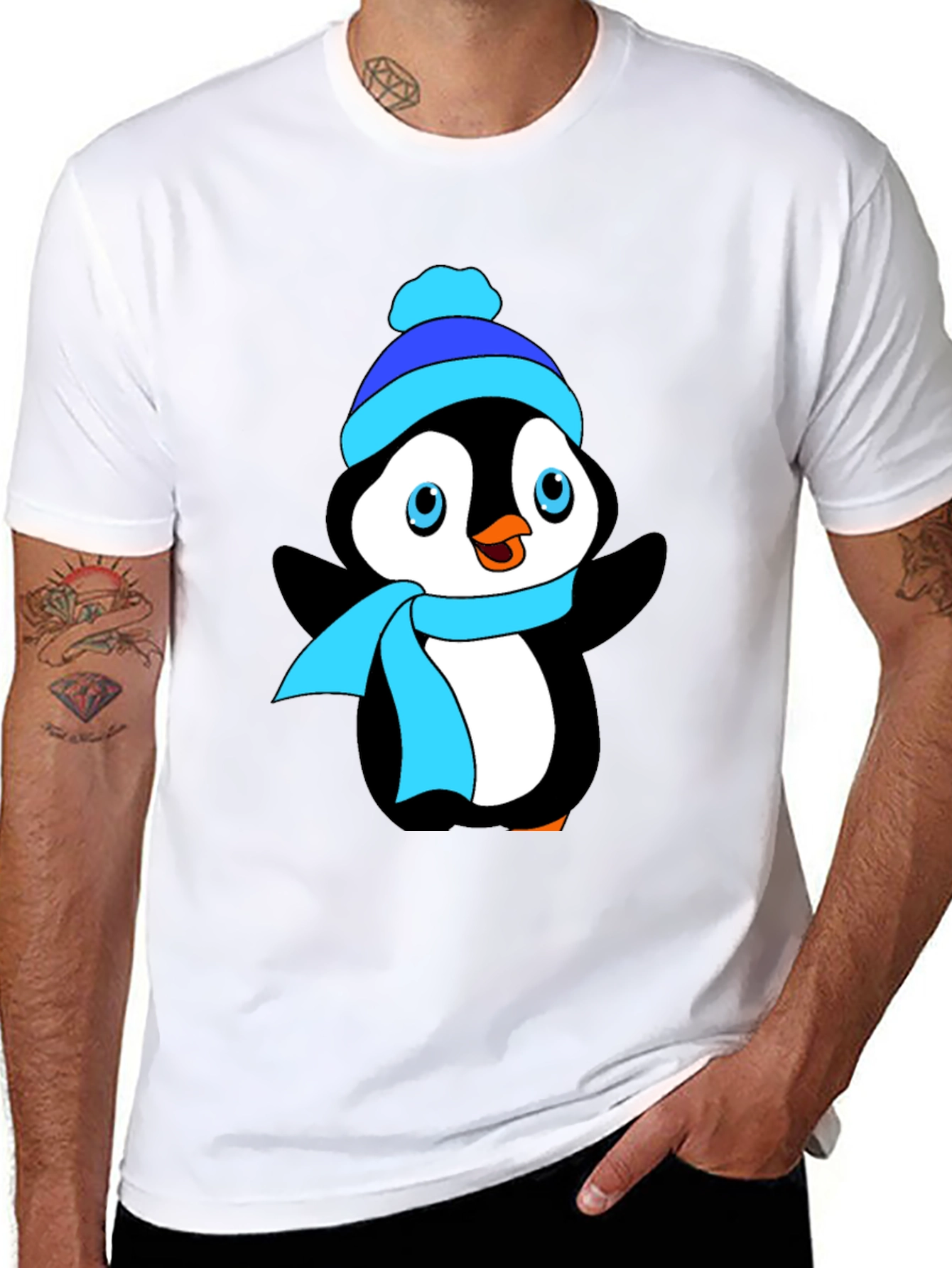 Penguin T-Shirt - Cute Winter Cartoon Tee