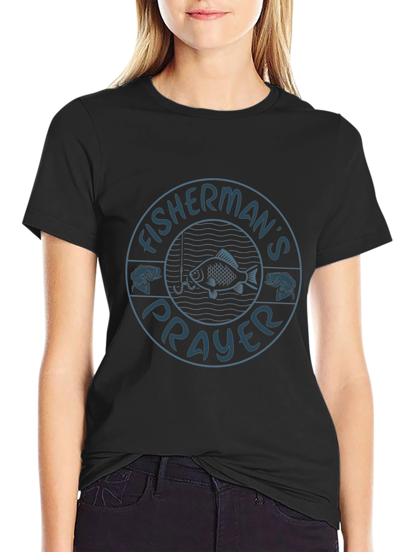 Fishermans Prayer Graphic T-Shirt - Black