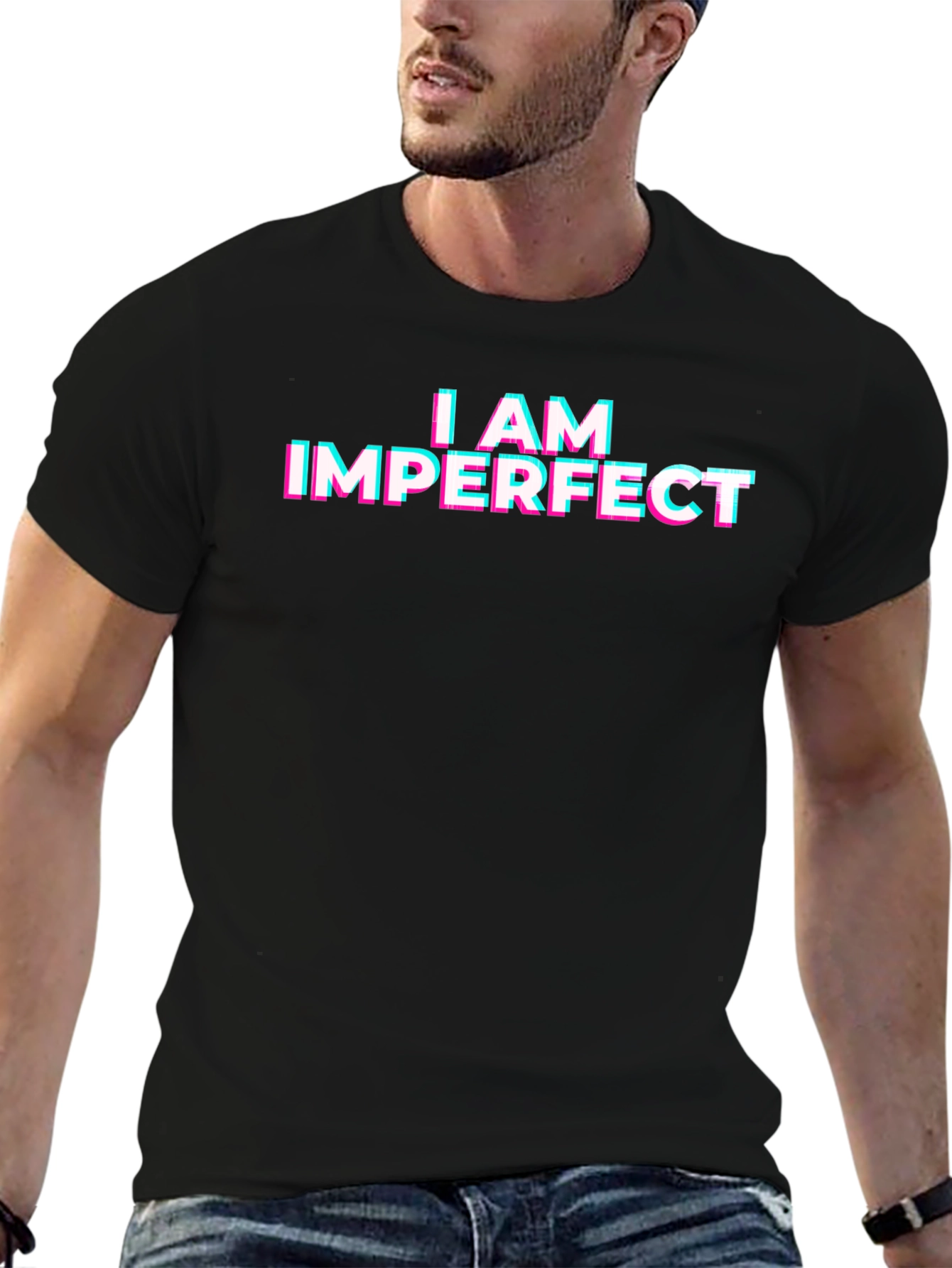 I AM IMPERFECT Graphic Tee - Black