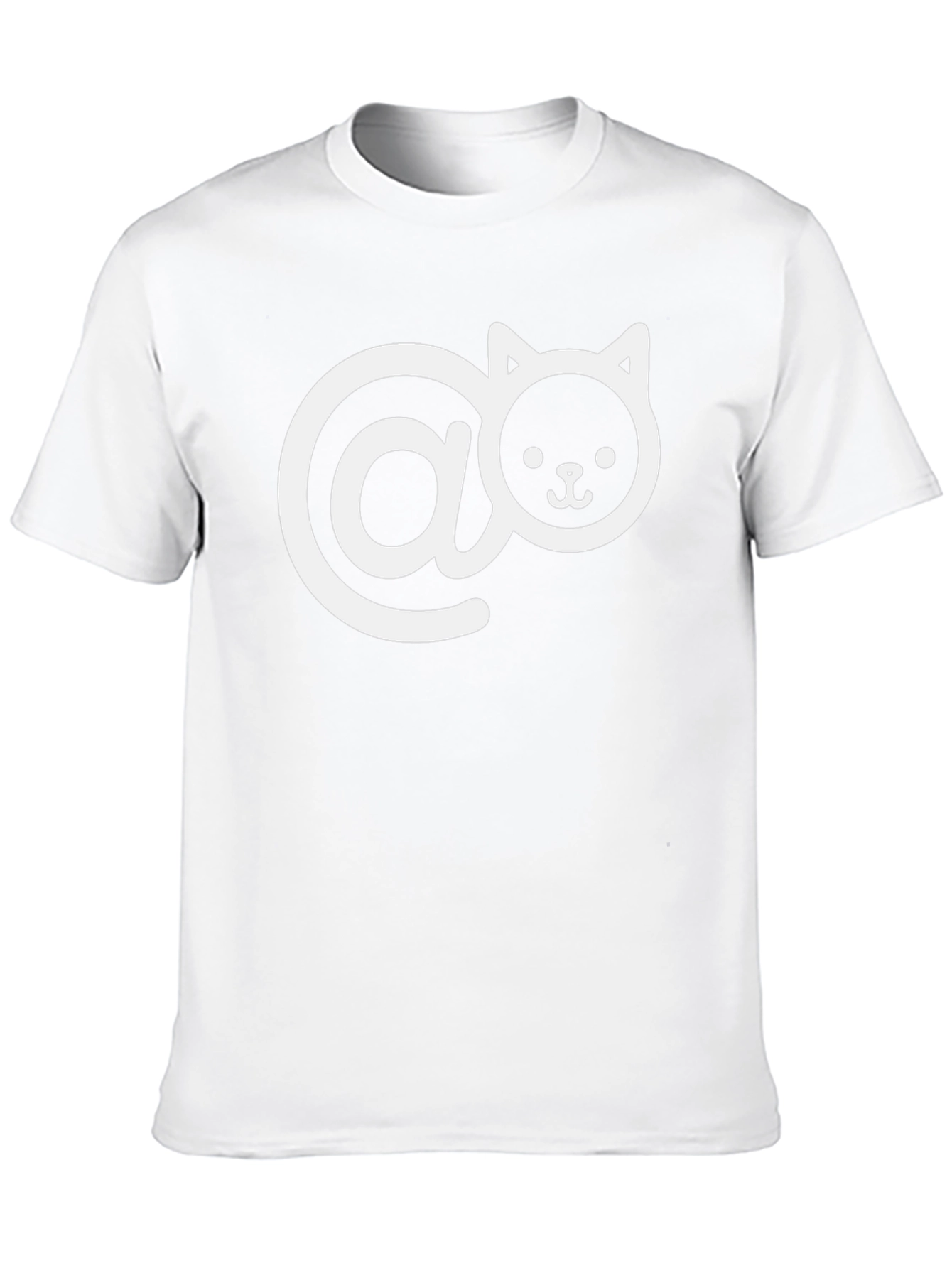 Cute Cat Email Graphic Tee - Black