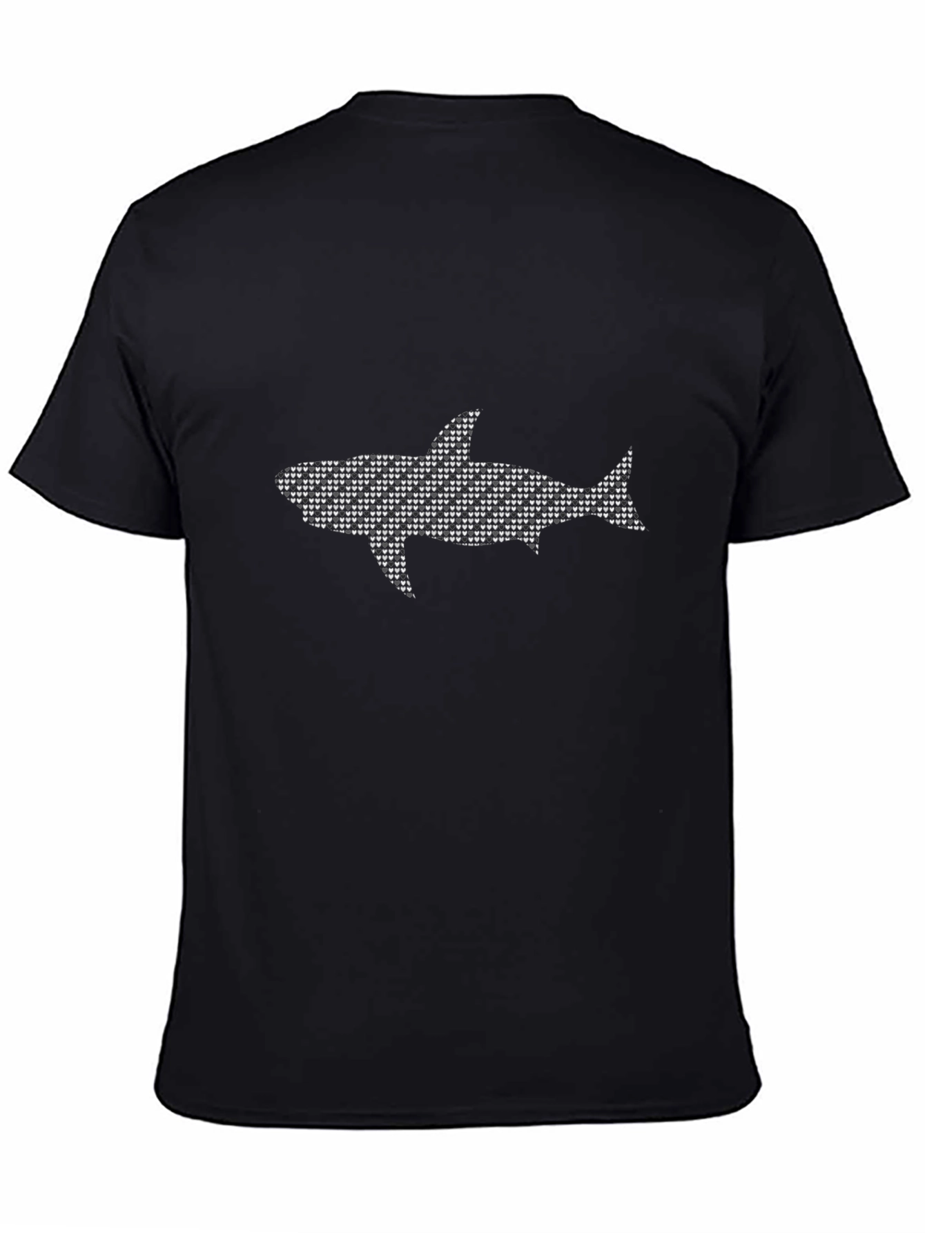 Shark Graphic Tee - Black Cotton Crew Neck T-Shirt