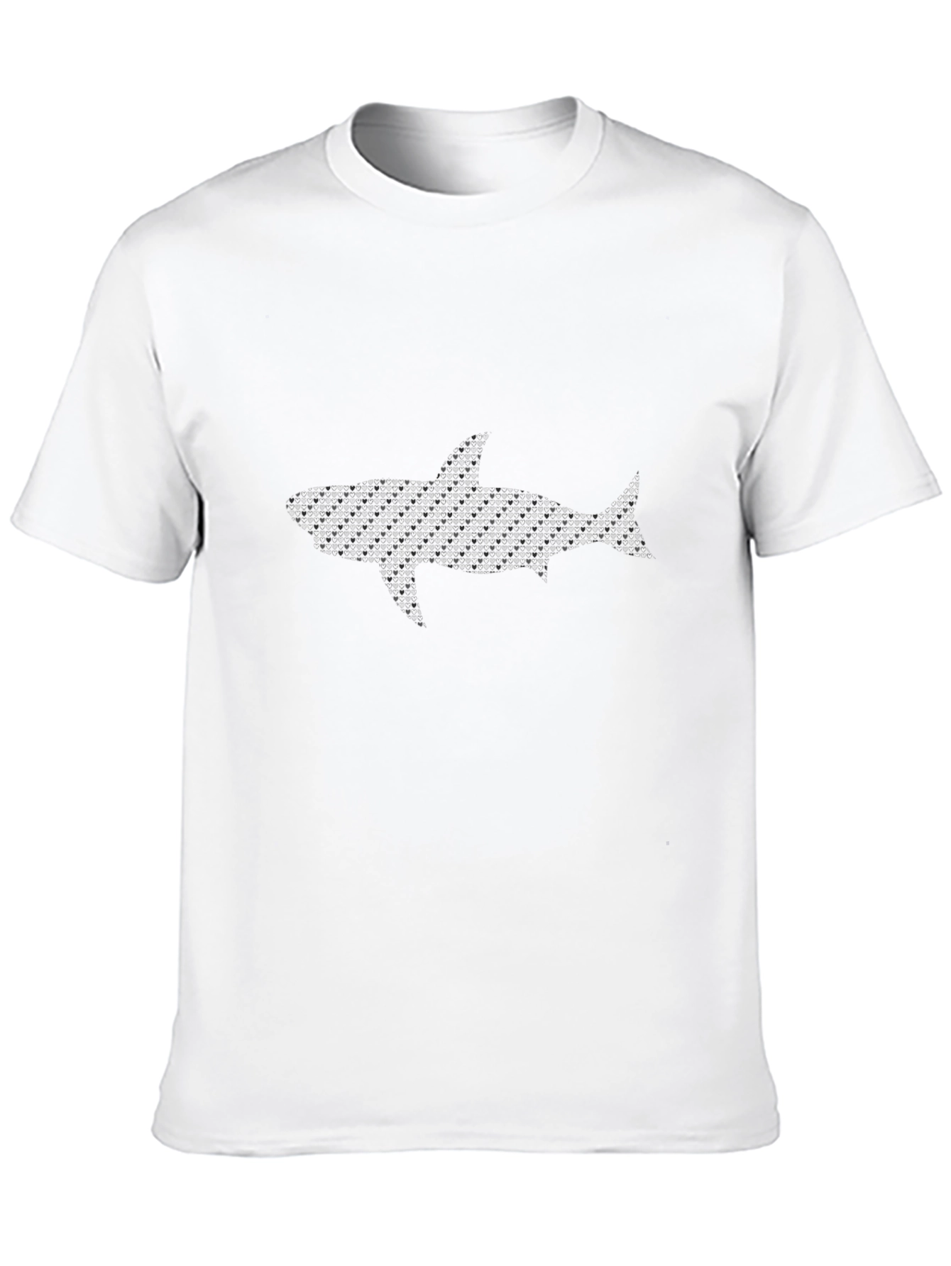 Shark Graphic Tee - Black Cotton Crew Neck T-Shirt