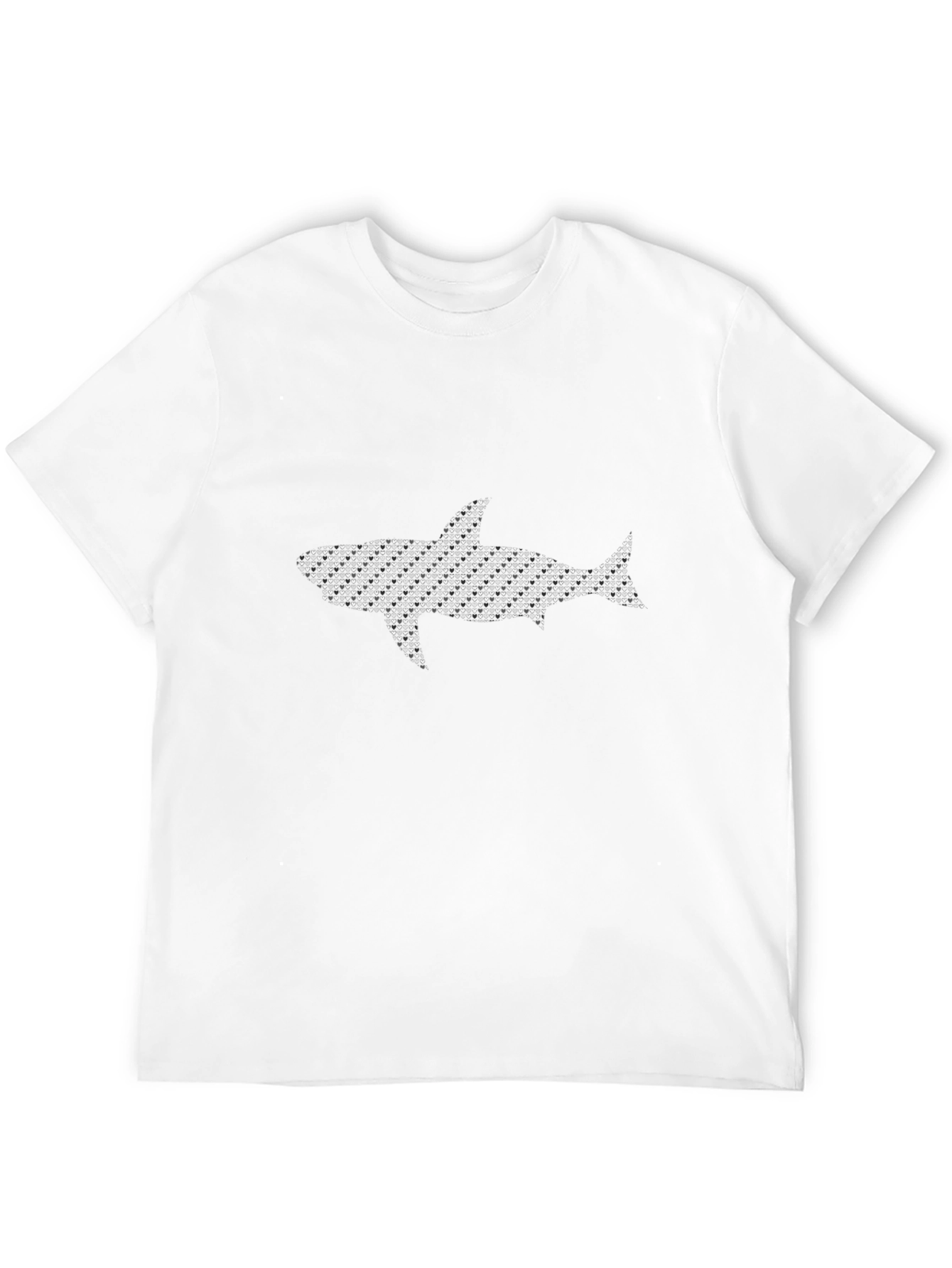 Shark Graphic Tee - Black Cotton Crew Neck T-Shirt