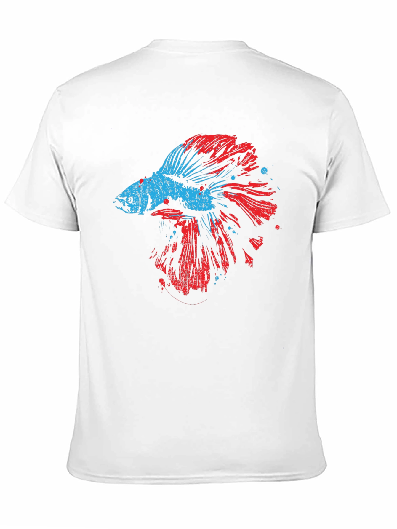 Betta Fish Graphic Print Black T-Shirt