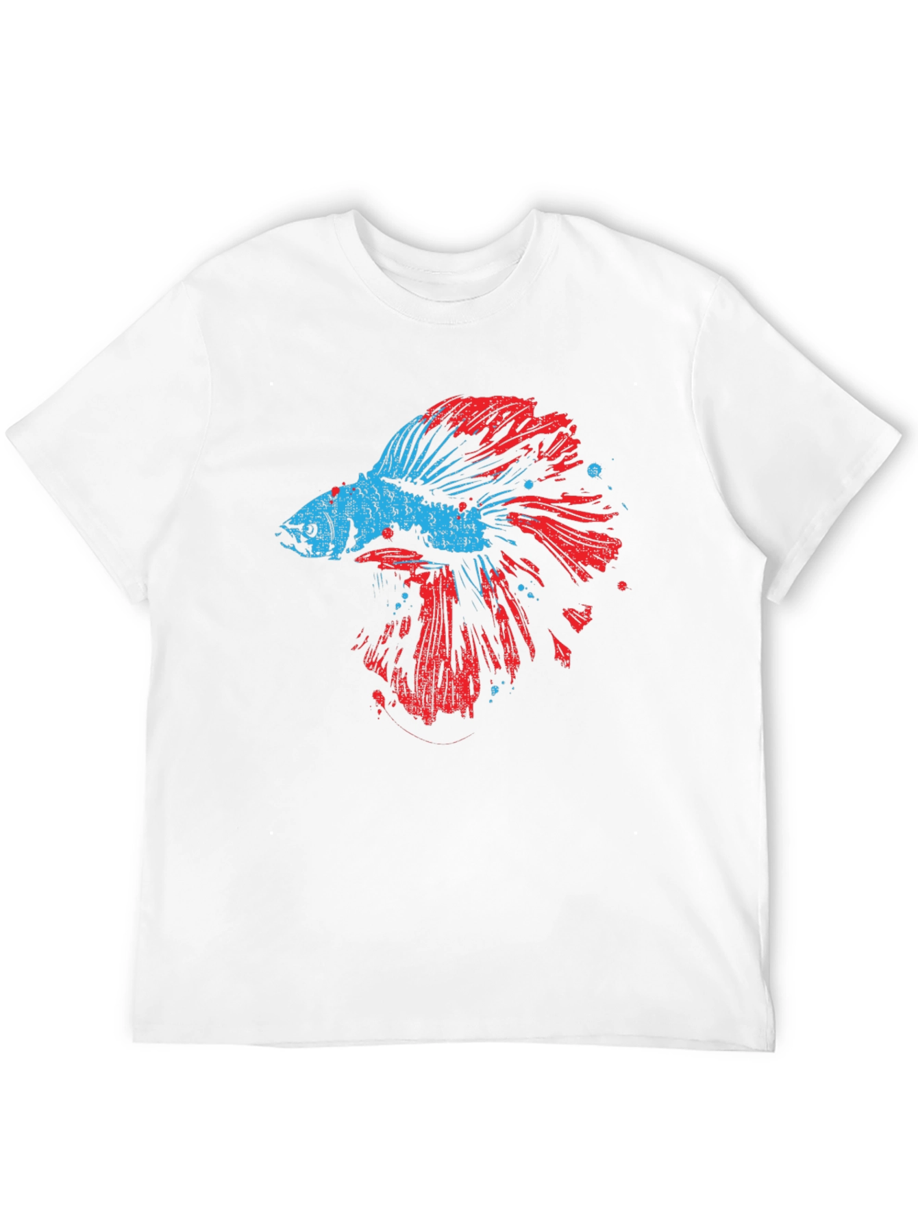 Betta Fish Graphic Print Black T-Shirt