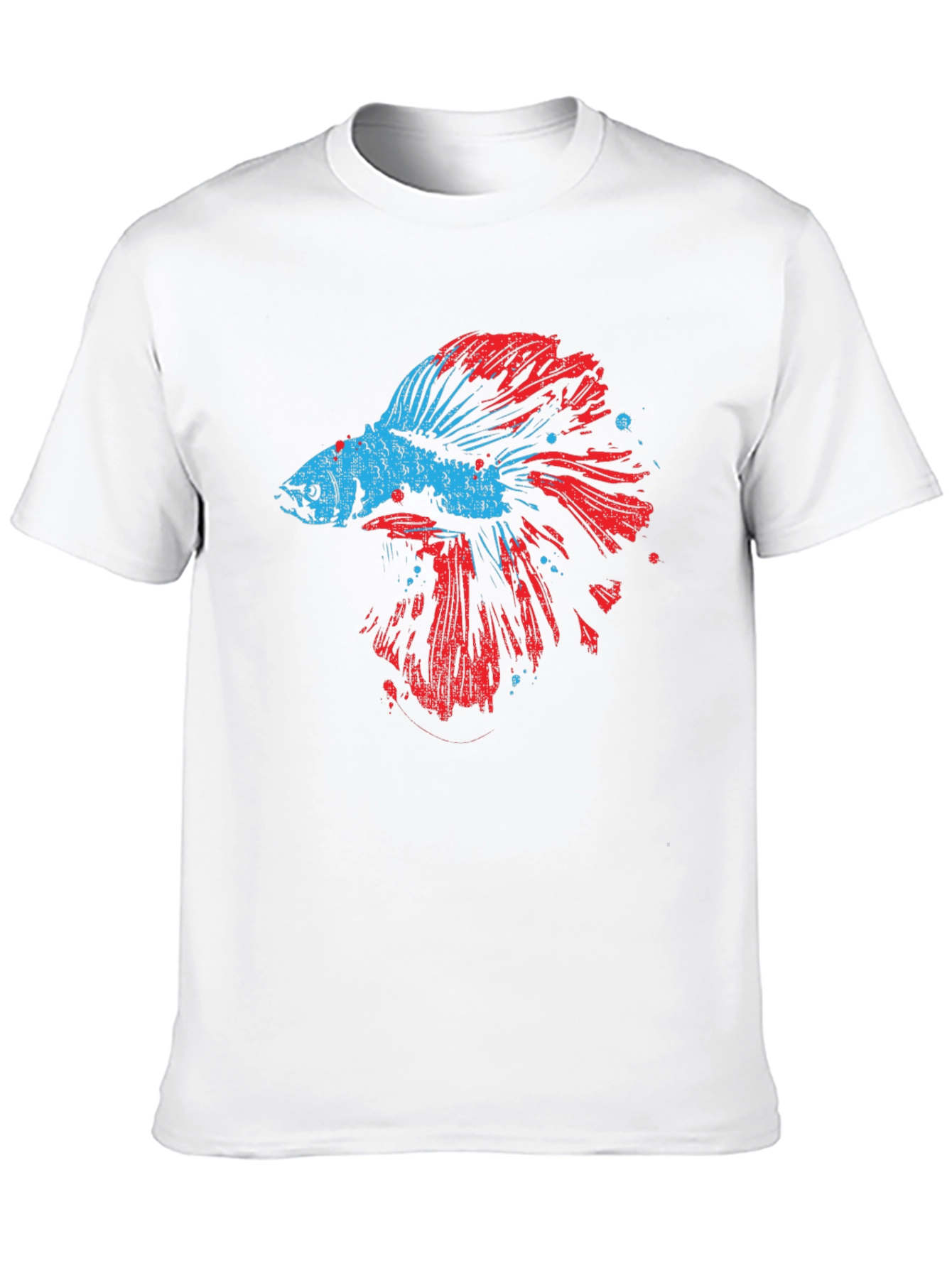 Betta Fish Graphic Print Black T-Shirt