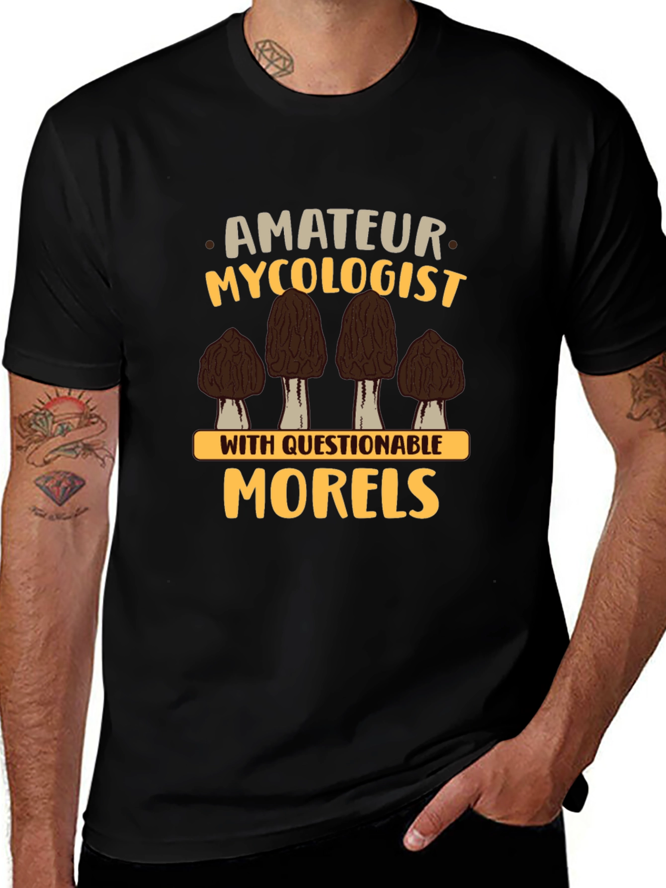 Amateur Mycologist Morels Graphic T-Shirt