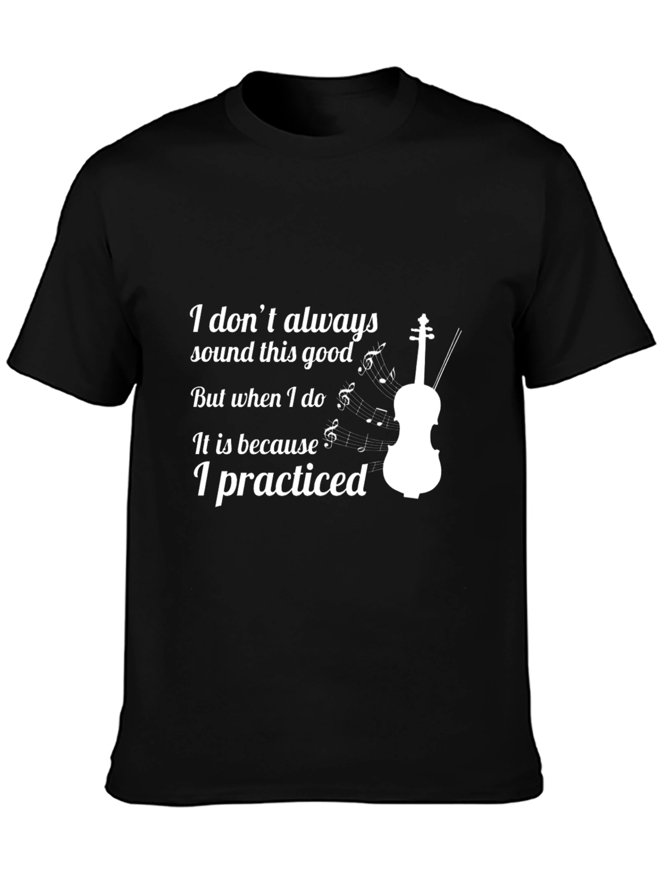 Violin Practice Black T-Shirt