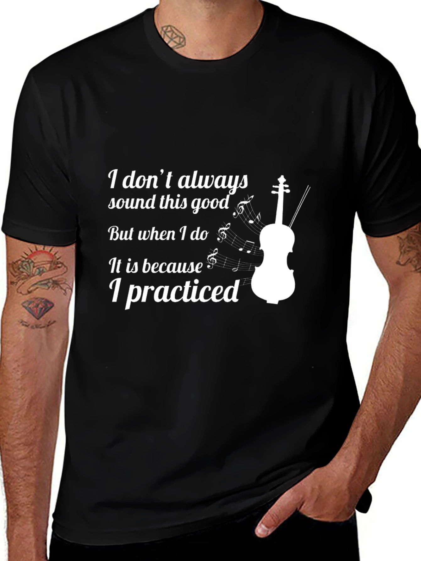 Violin Practice Black T-Shirt