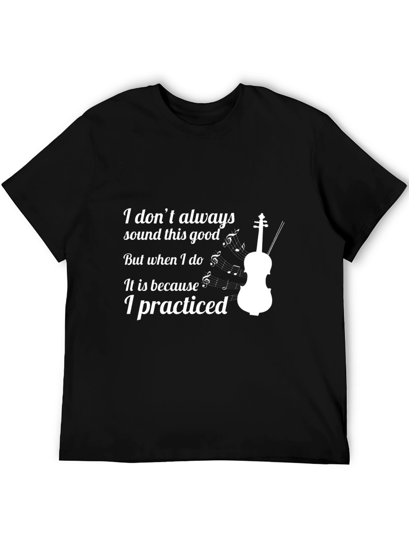 Violin Practice Black T-Shirt