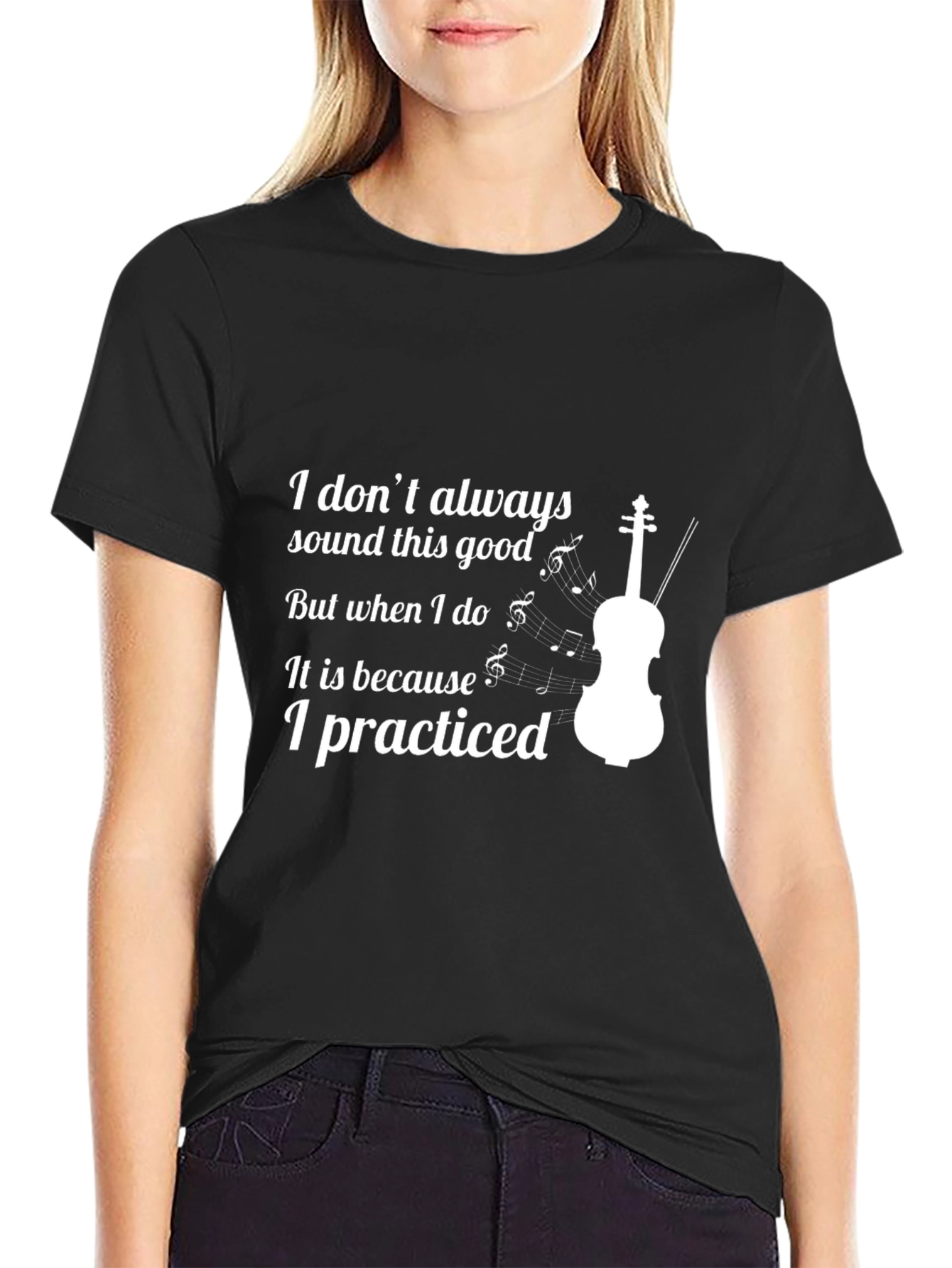 Violin Practice Black T-Shirt