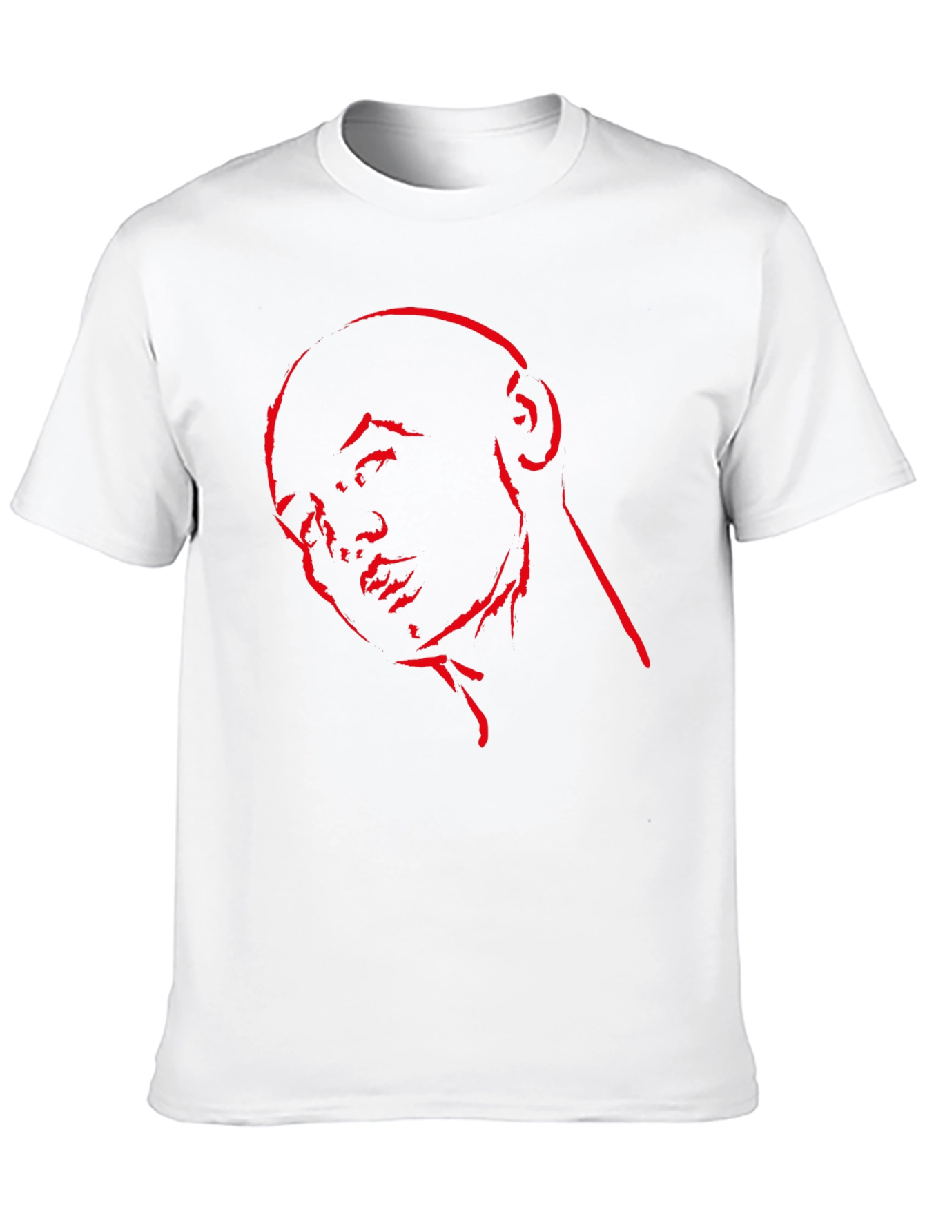 Red Ink Silhouette Graphic Black Tee