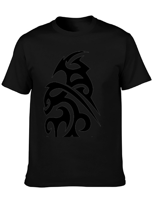 Tribal Tattoo Graphic Black T-Shirt