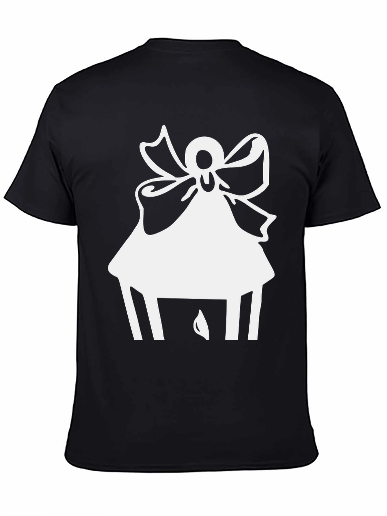 Angel Graphic Tee - Classic Black Cotton Blend