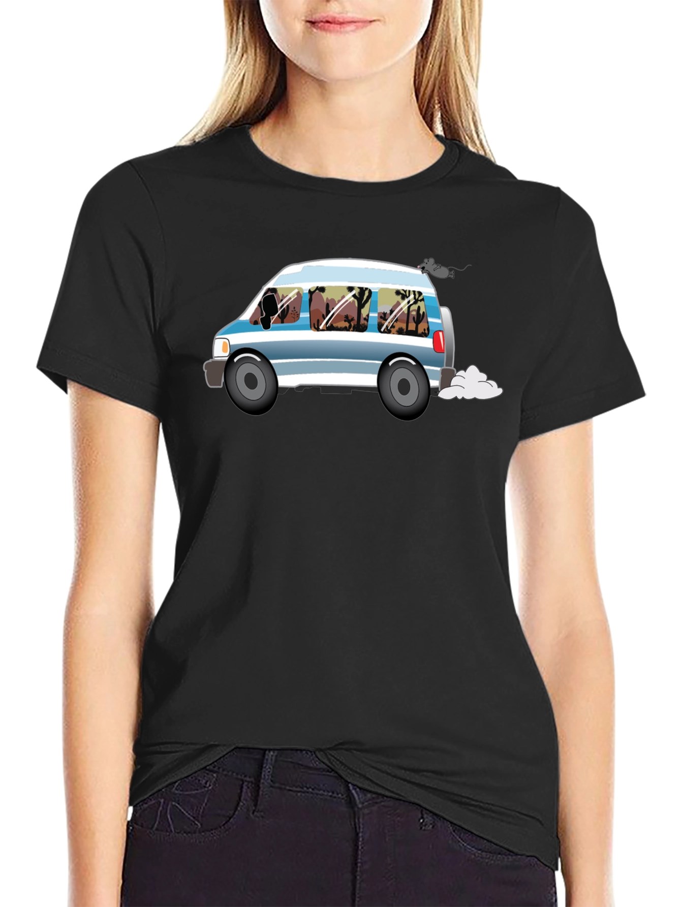 Retro Van Desert Scene Graphic Tee