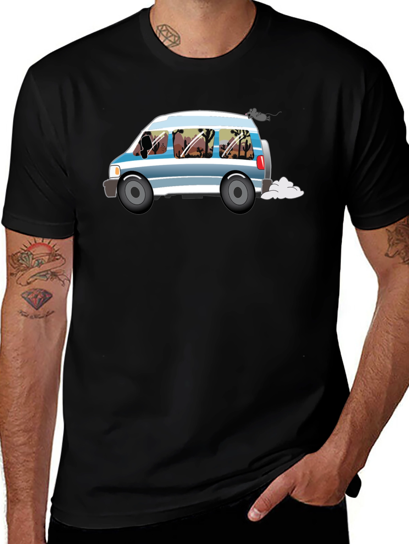 Retro Van Desert Scene Graphic Tee