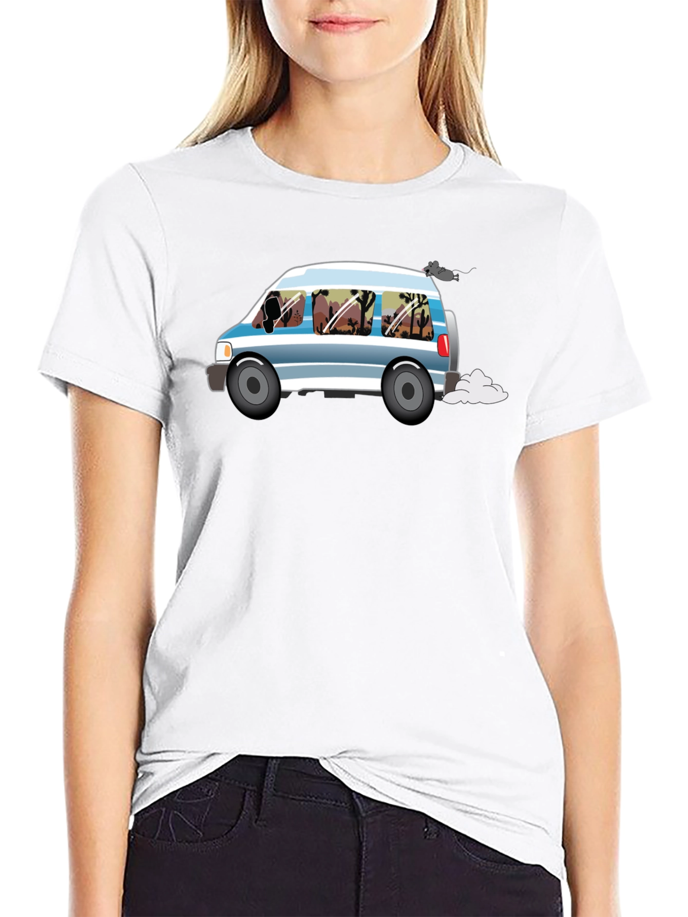 Retro Van Desert Scene Graphic Tee
