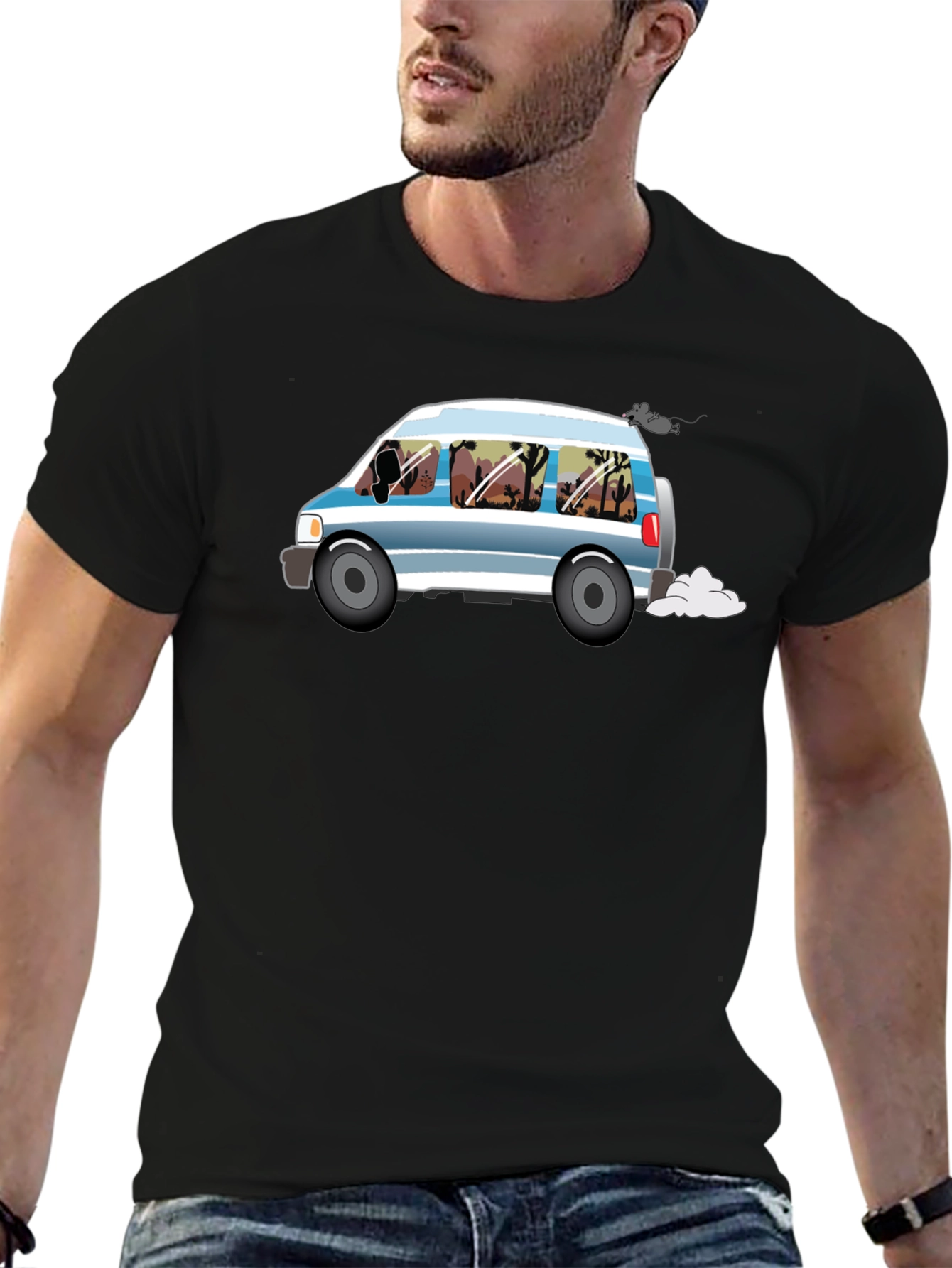 Retro Van Desert Scene Graphic Tee