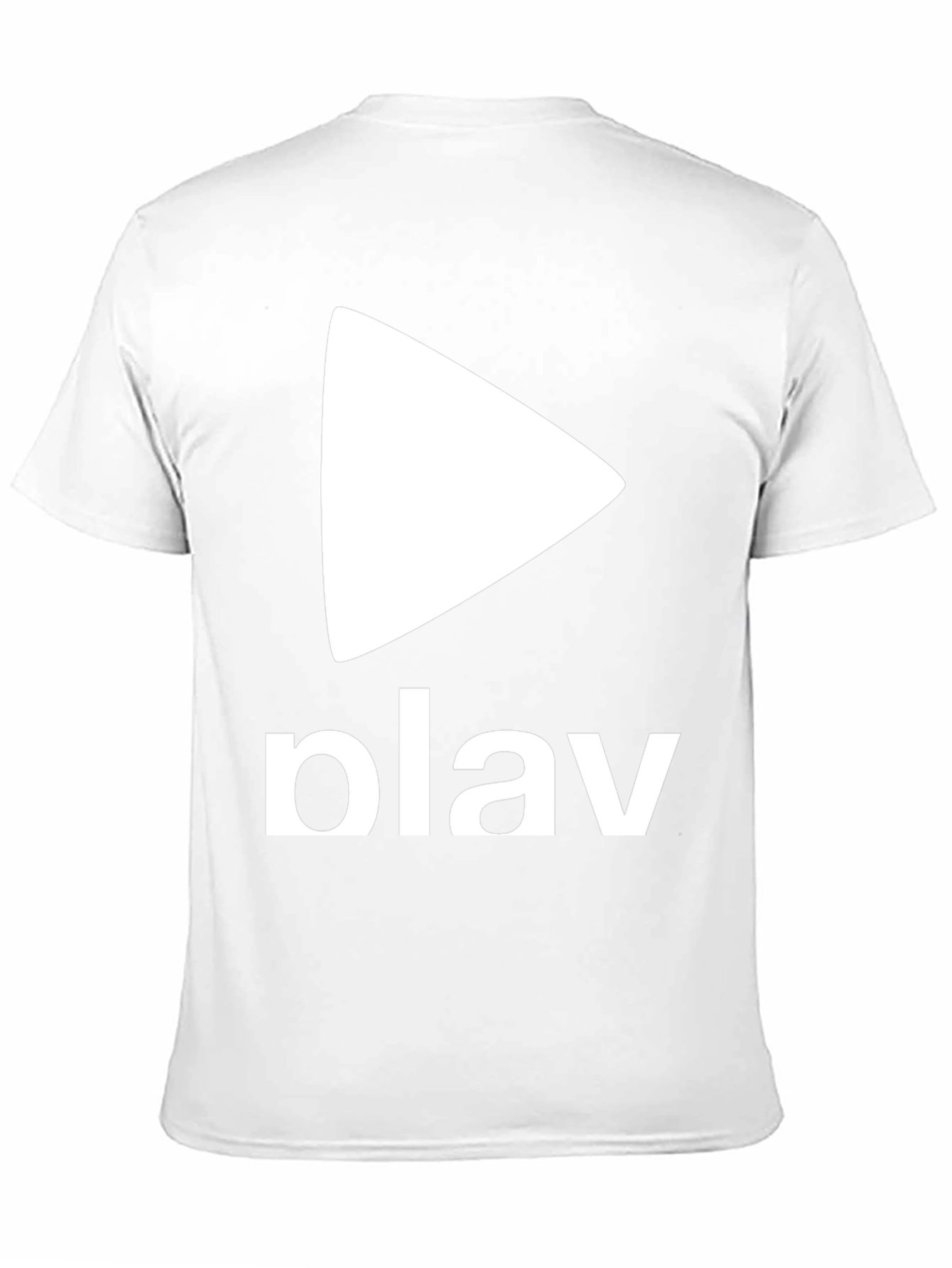 Play Button Graphic Tee - Casual Black T-Shirt