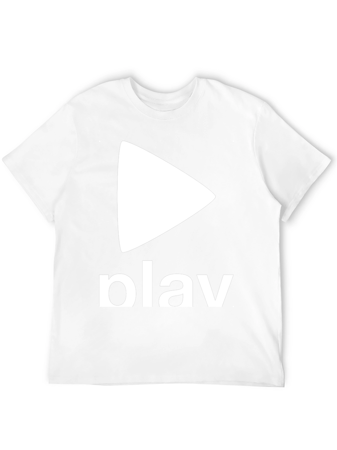 Play Button Graphic Tee - Casual Black T-Shirt