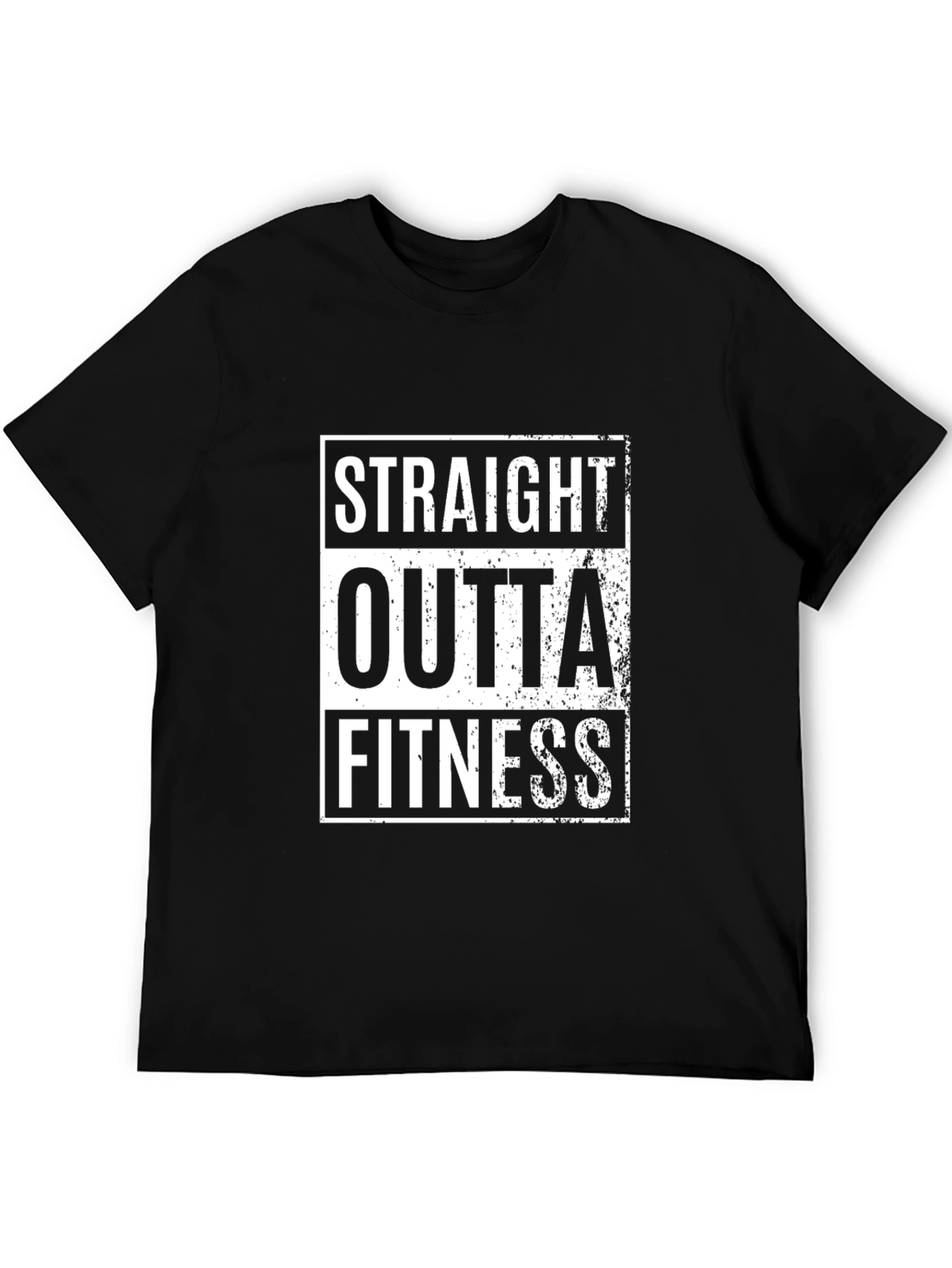 Straight Outta Fitness Black T-Shirt