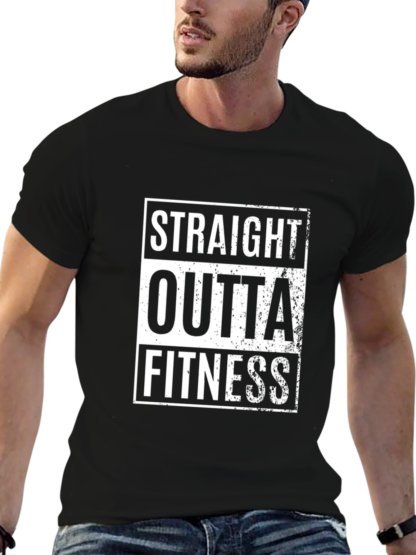 Straight Outta Fitness Black T-Shirt