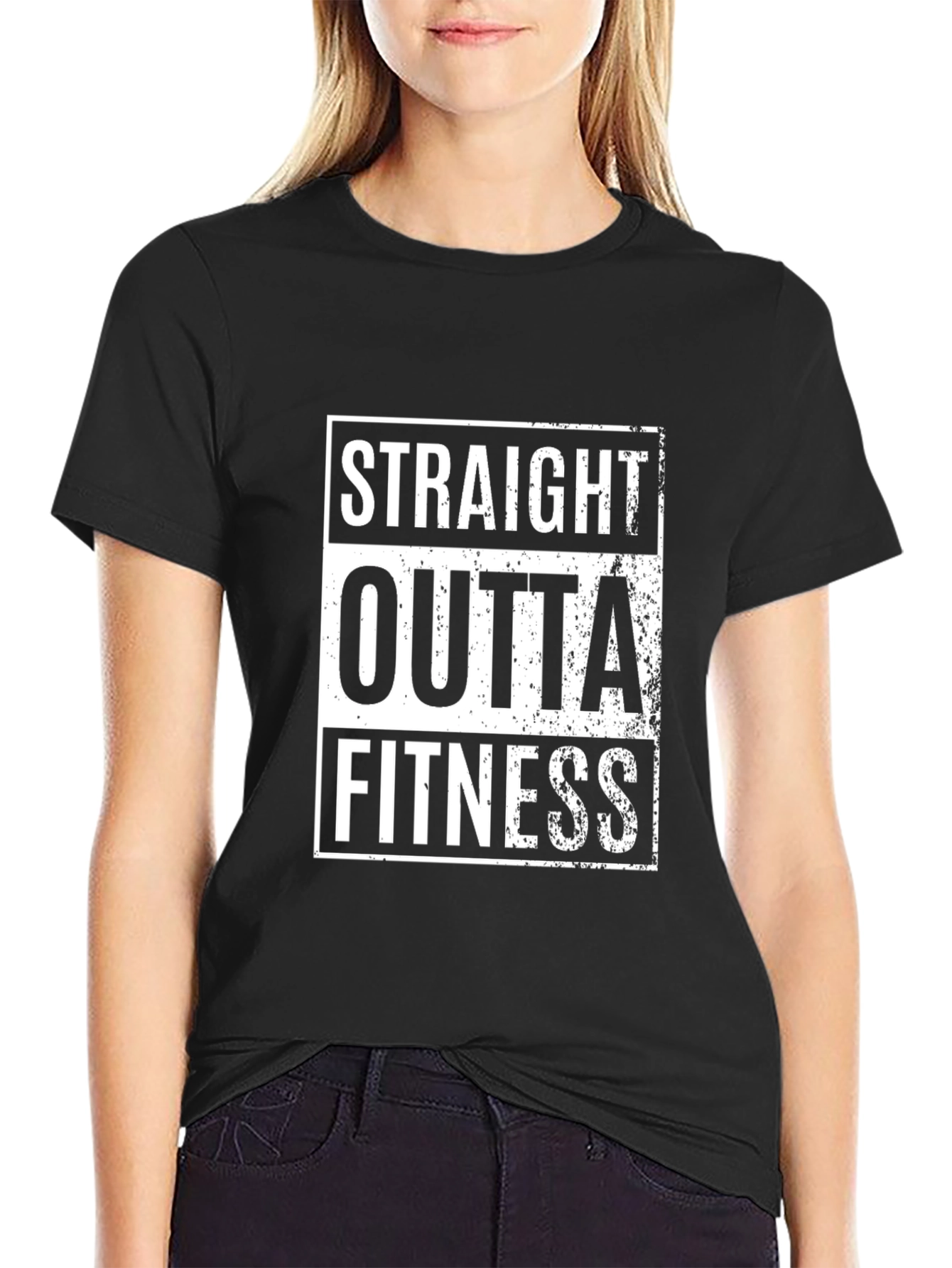 Straight Outta Fitness Black T-Shirt