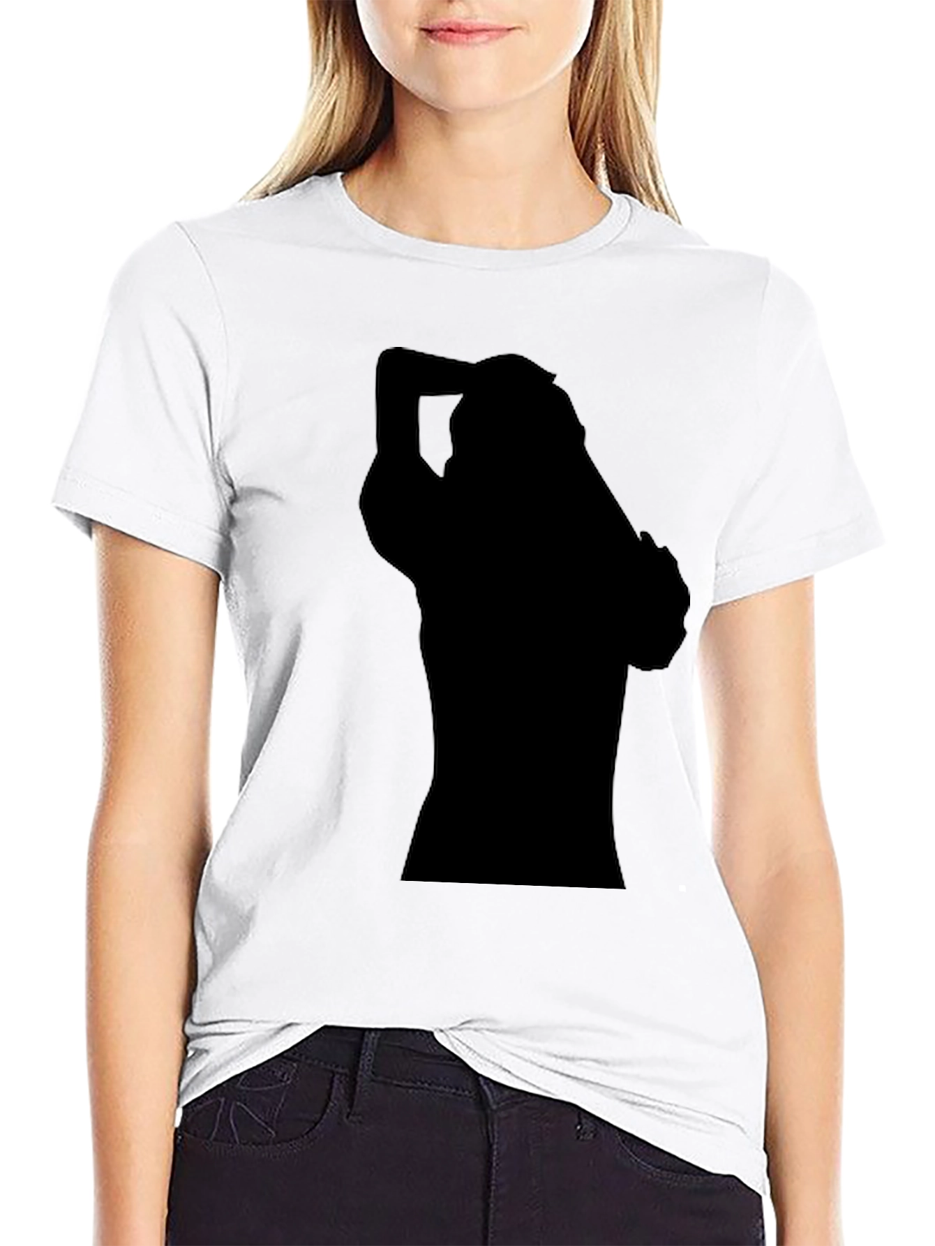 Black Silhouette Graphic T-Shirt
