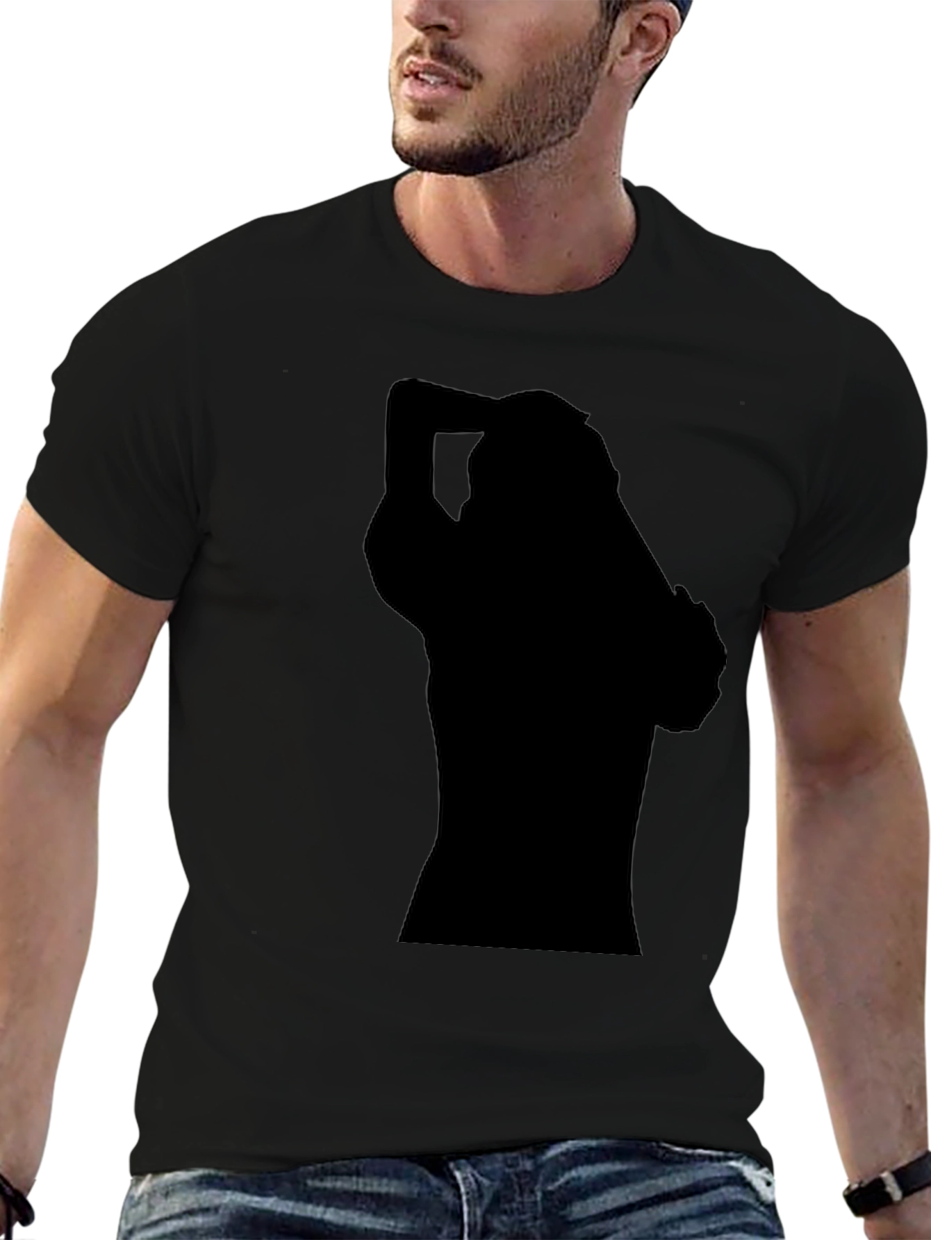 Black Silhouette Graphic T-Shirt