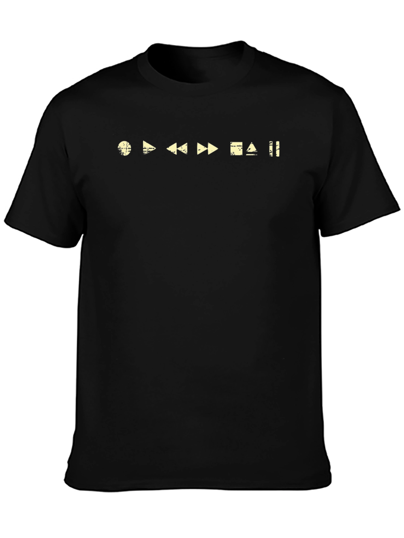 Play Back Controls Graphic Tee - Black