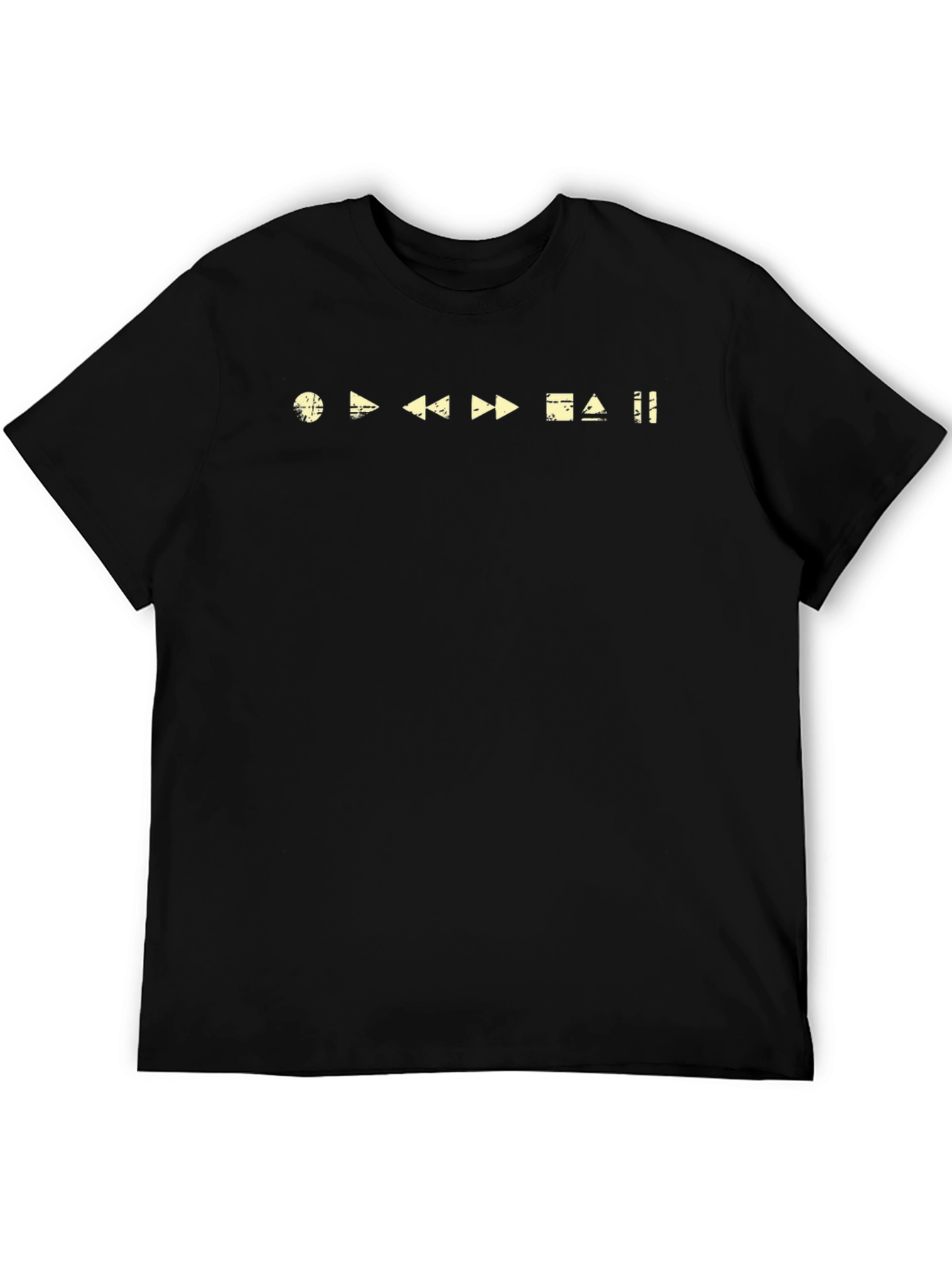 Play Back Controls Graphic Tee - Black