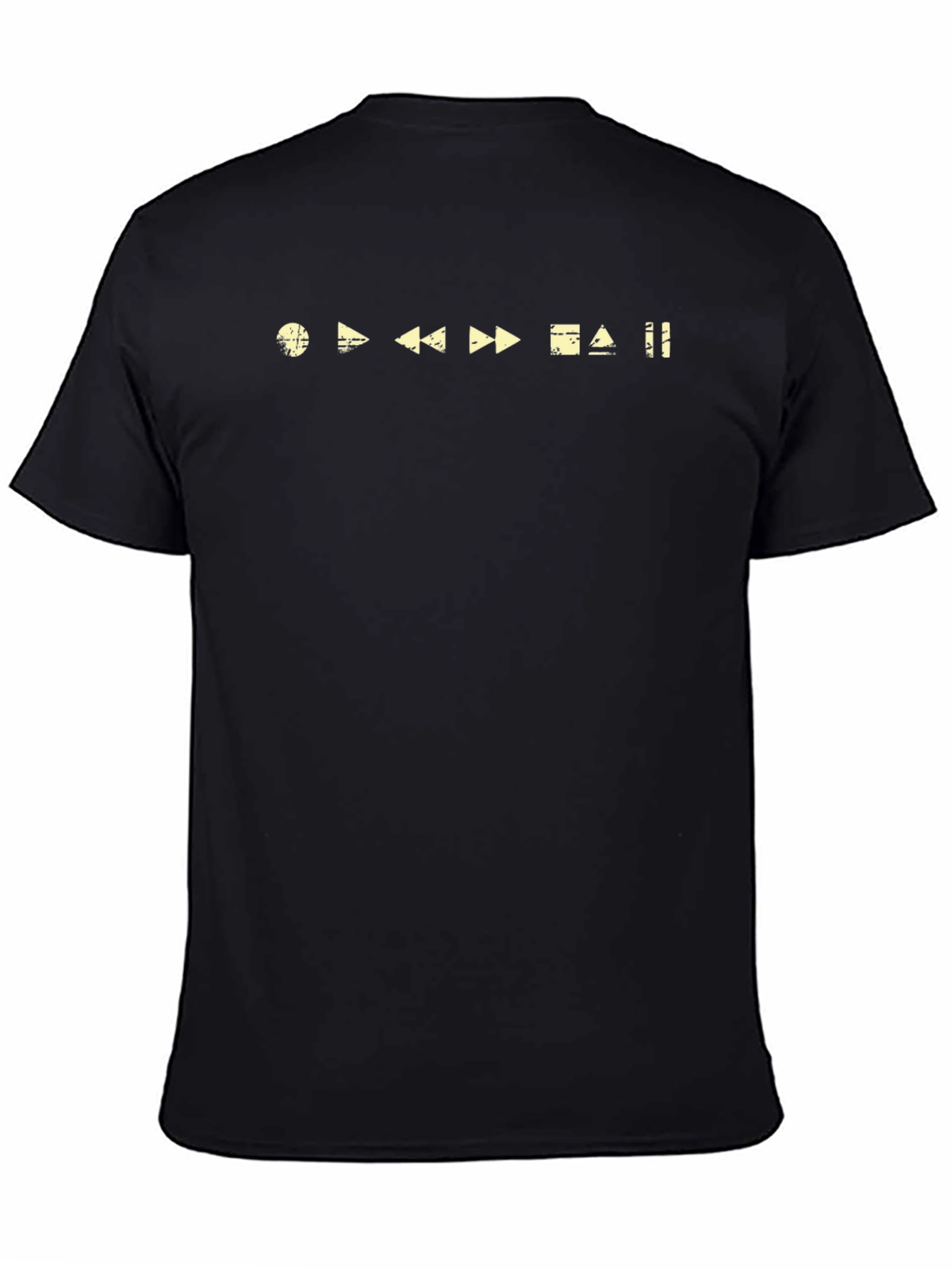Play Back Controls Graphic Tee - Black