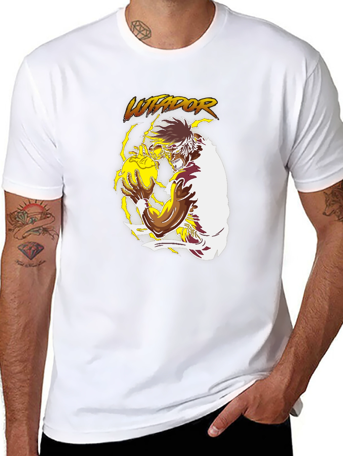Lutador Graphic Print Black T-Shirt