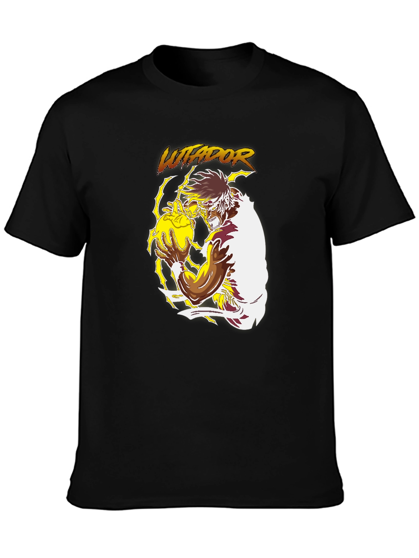 Lutador Graphic Print Black T-Shirt