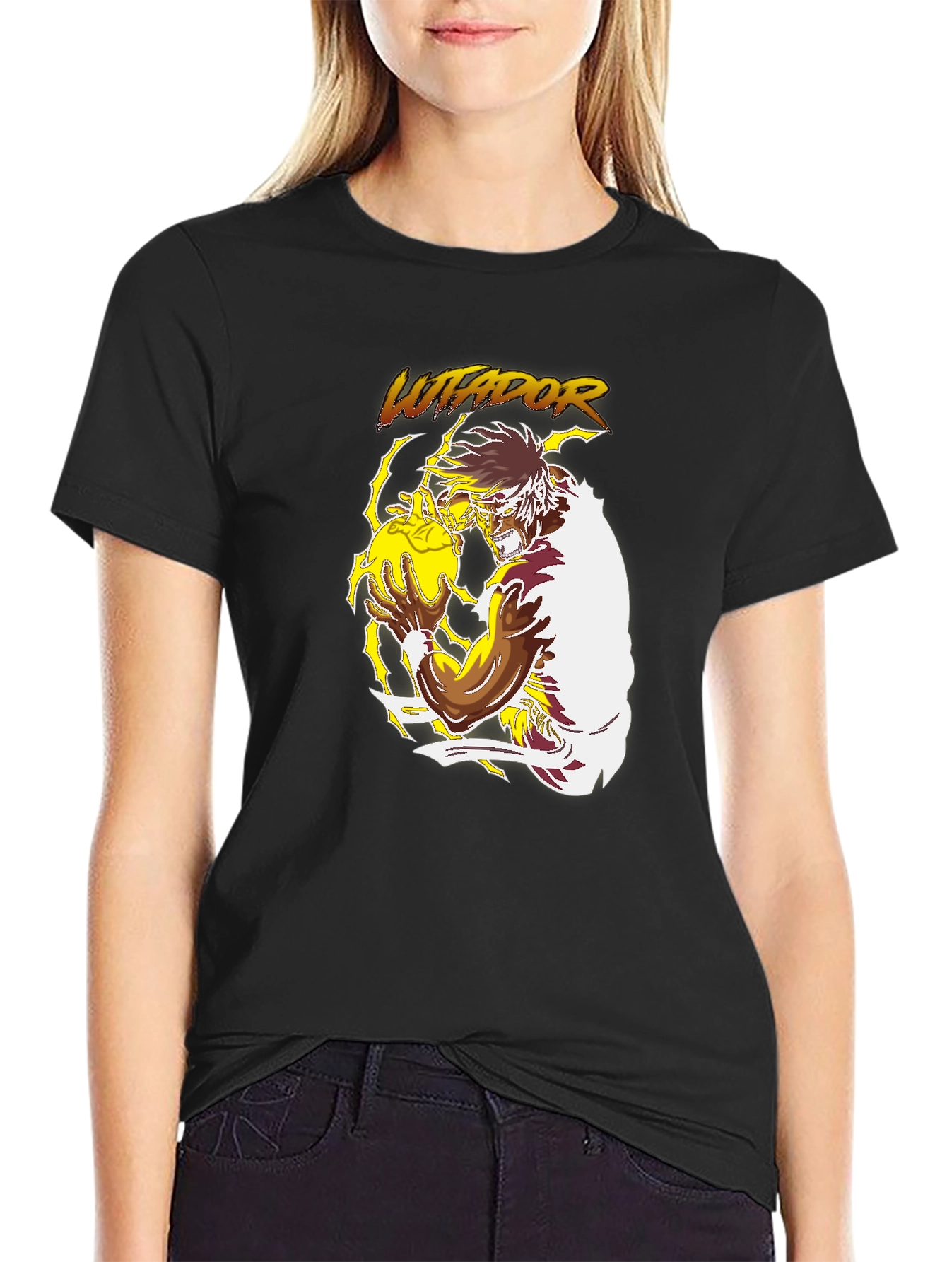 Lutador Graphic Print Black T-Shirt