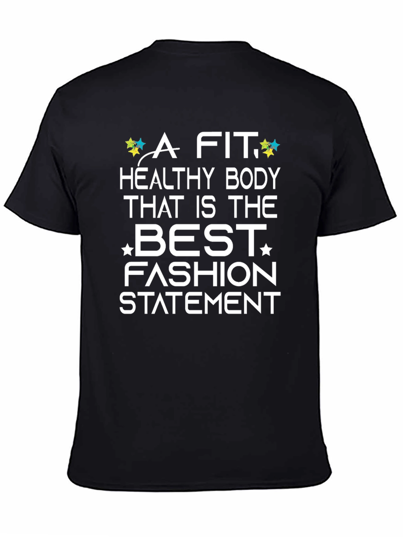 Fit & Healthy Body Graphic Tee - Black