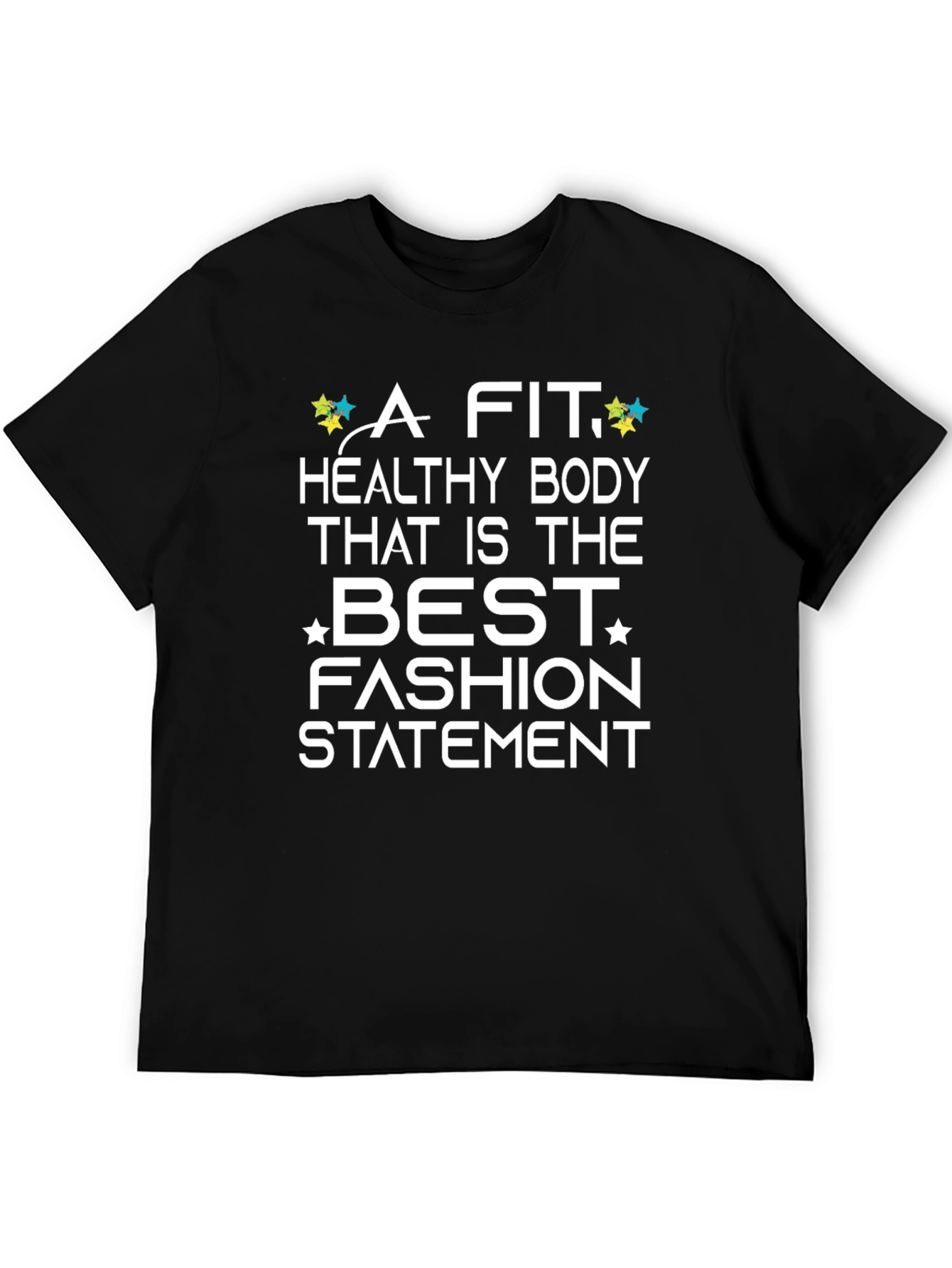 Fit & Healthy Body Graphic Tee - Black