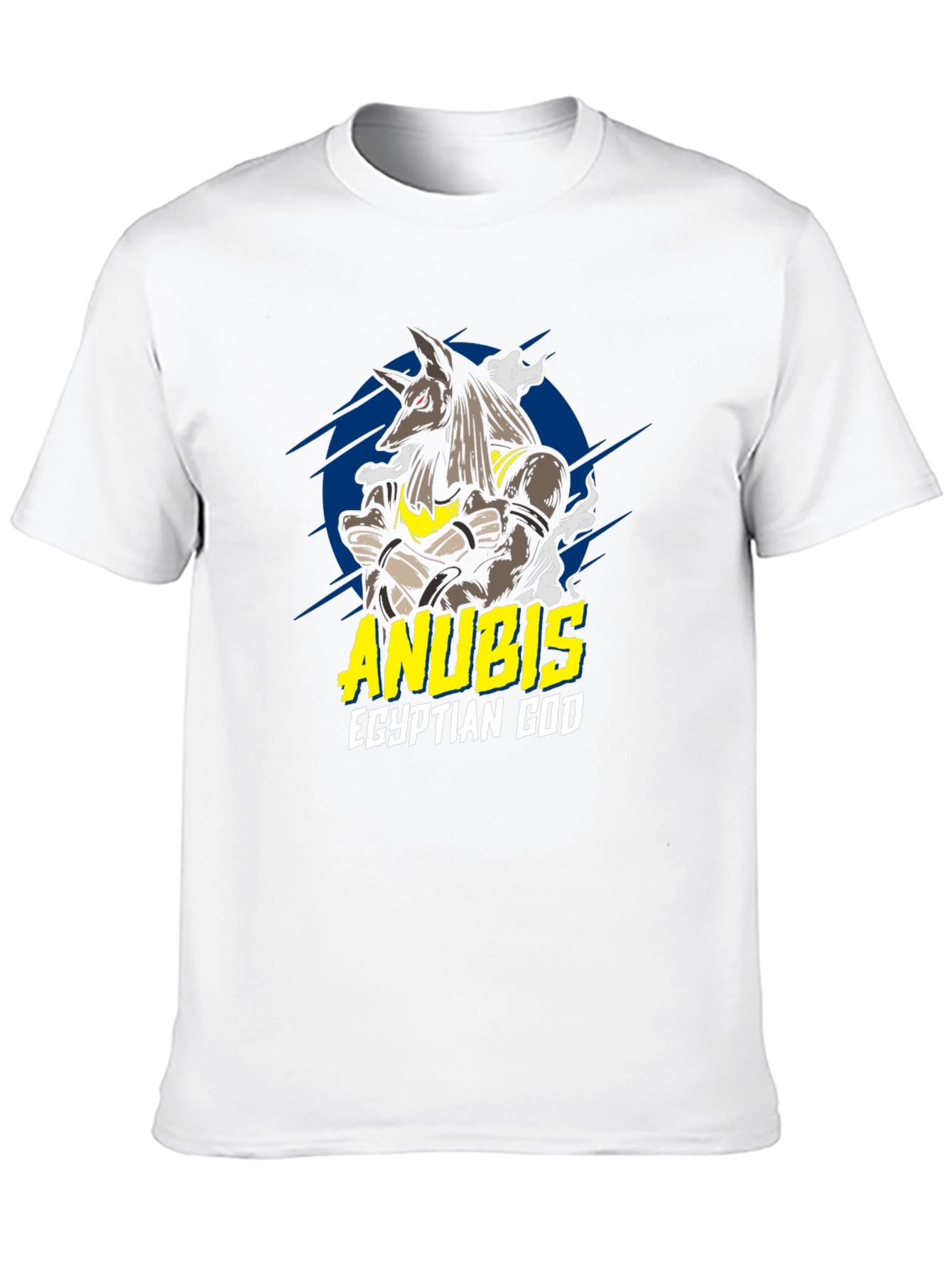 Anubis Egyptian God Graphic T-Shirt - Black