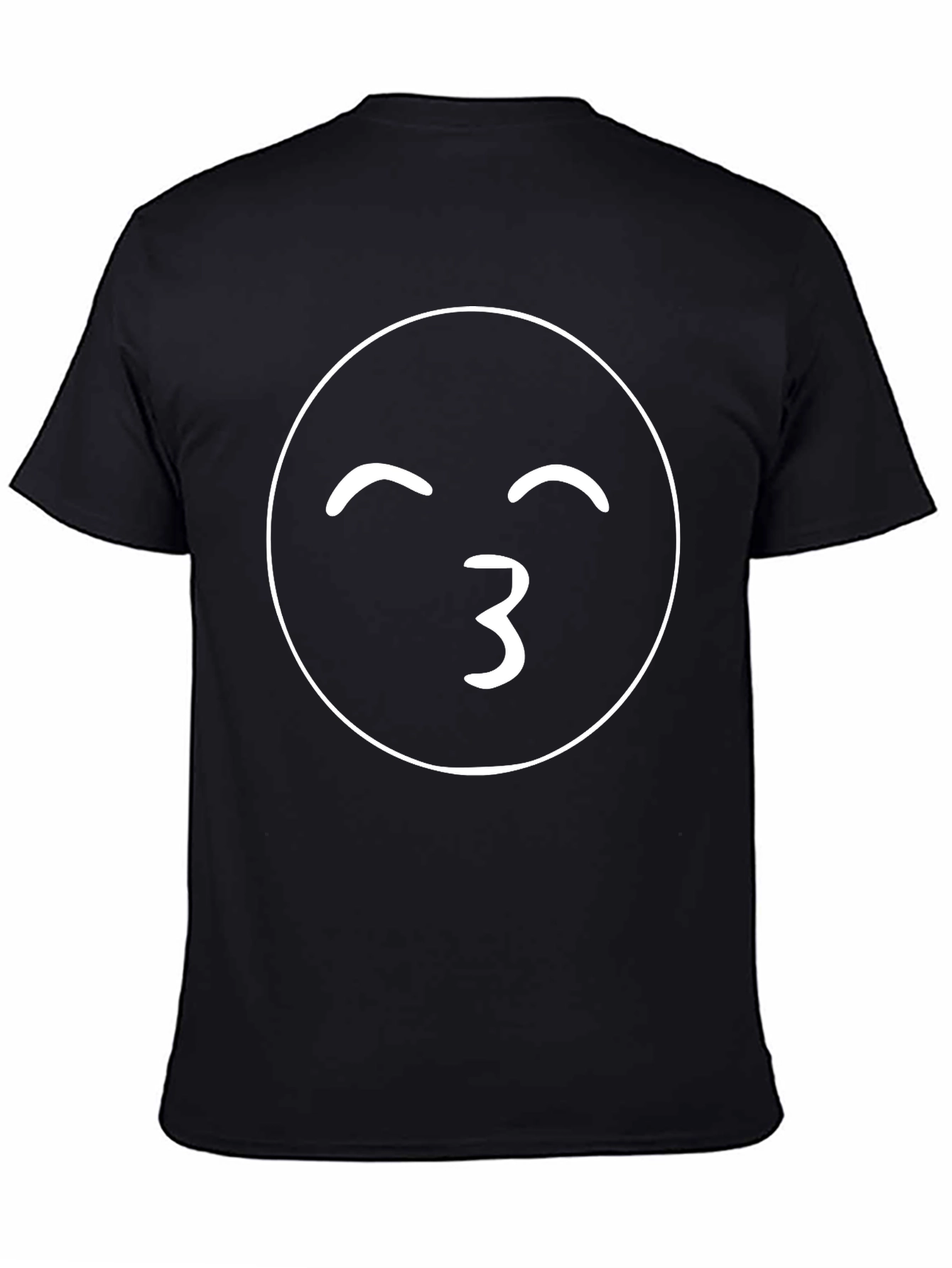 Kiss Emoji Black T-Shirt - Express Yourself!