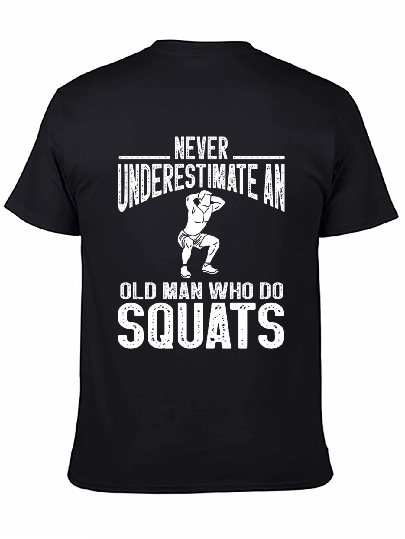 Squats Old Man Graphic Tee