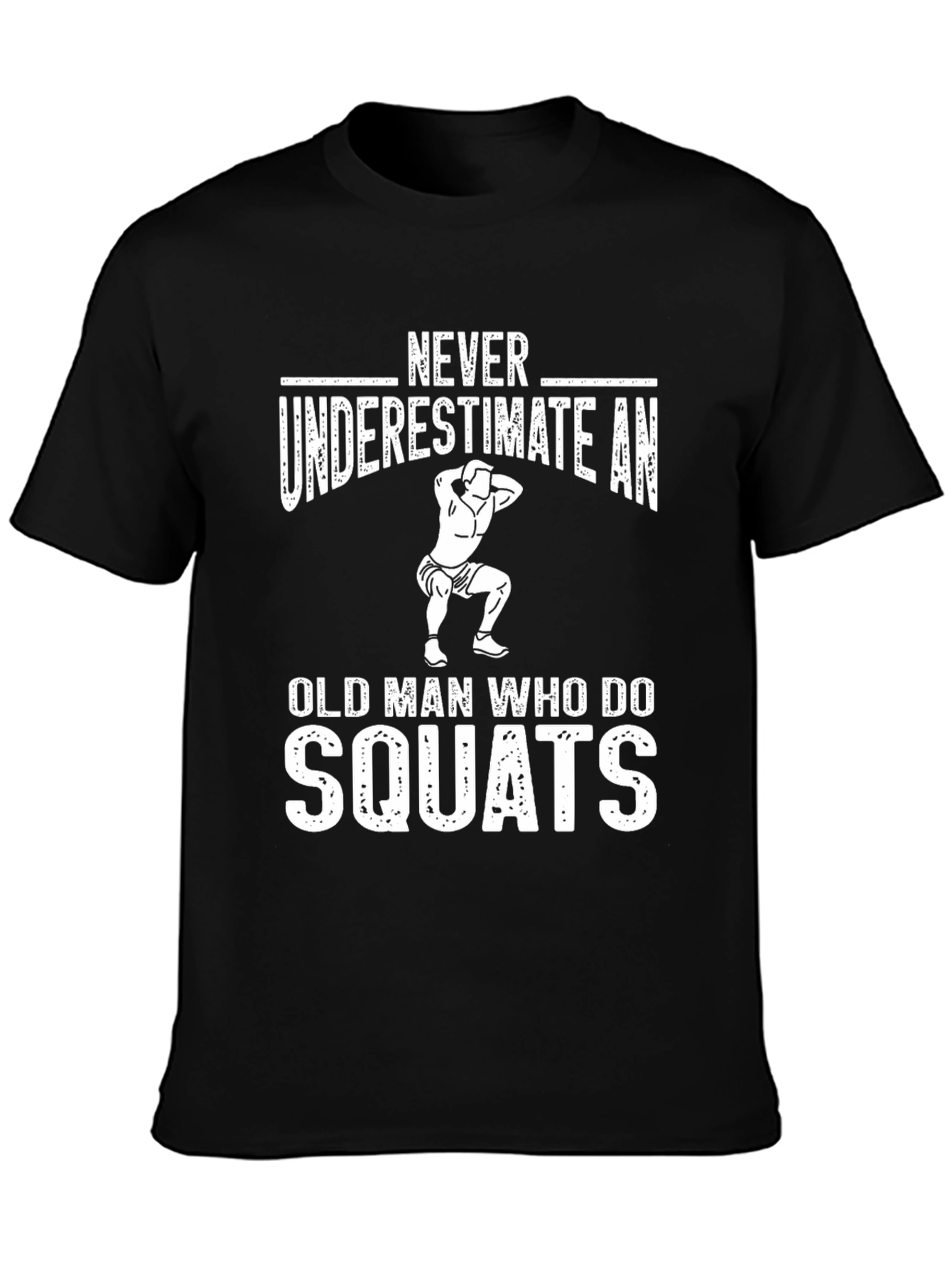 Squats Old Man Graphic Tee