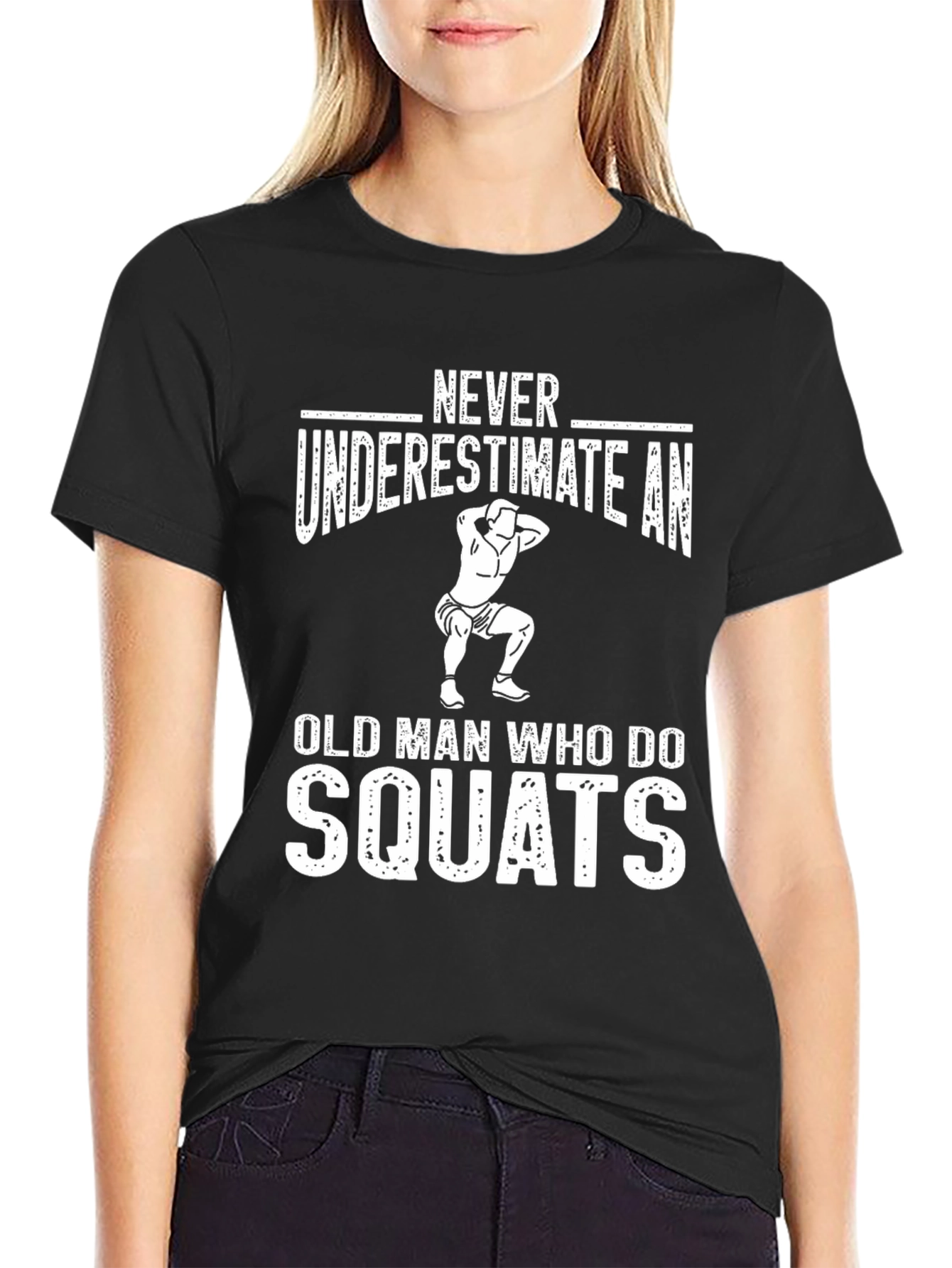 Squats Old Man Graphic Tee