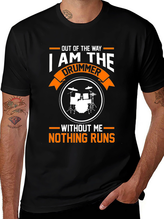 Out of the Way I am the Drummer Graphic Tee